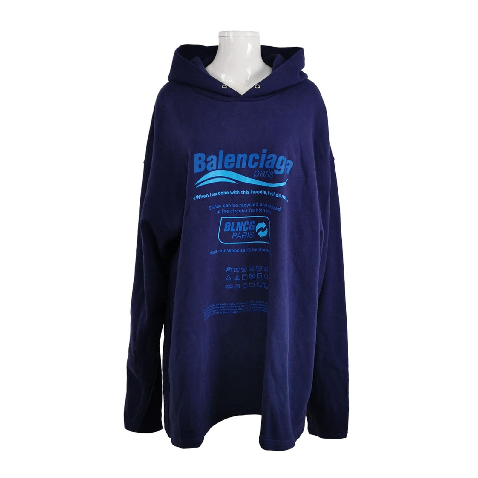Balenciaga Balenciaga M Cotton Logo Hoodie Size M / US 6-8 / IT 42-44 - 1 Thumbnail