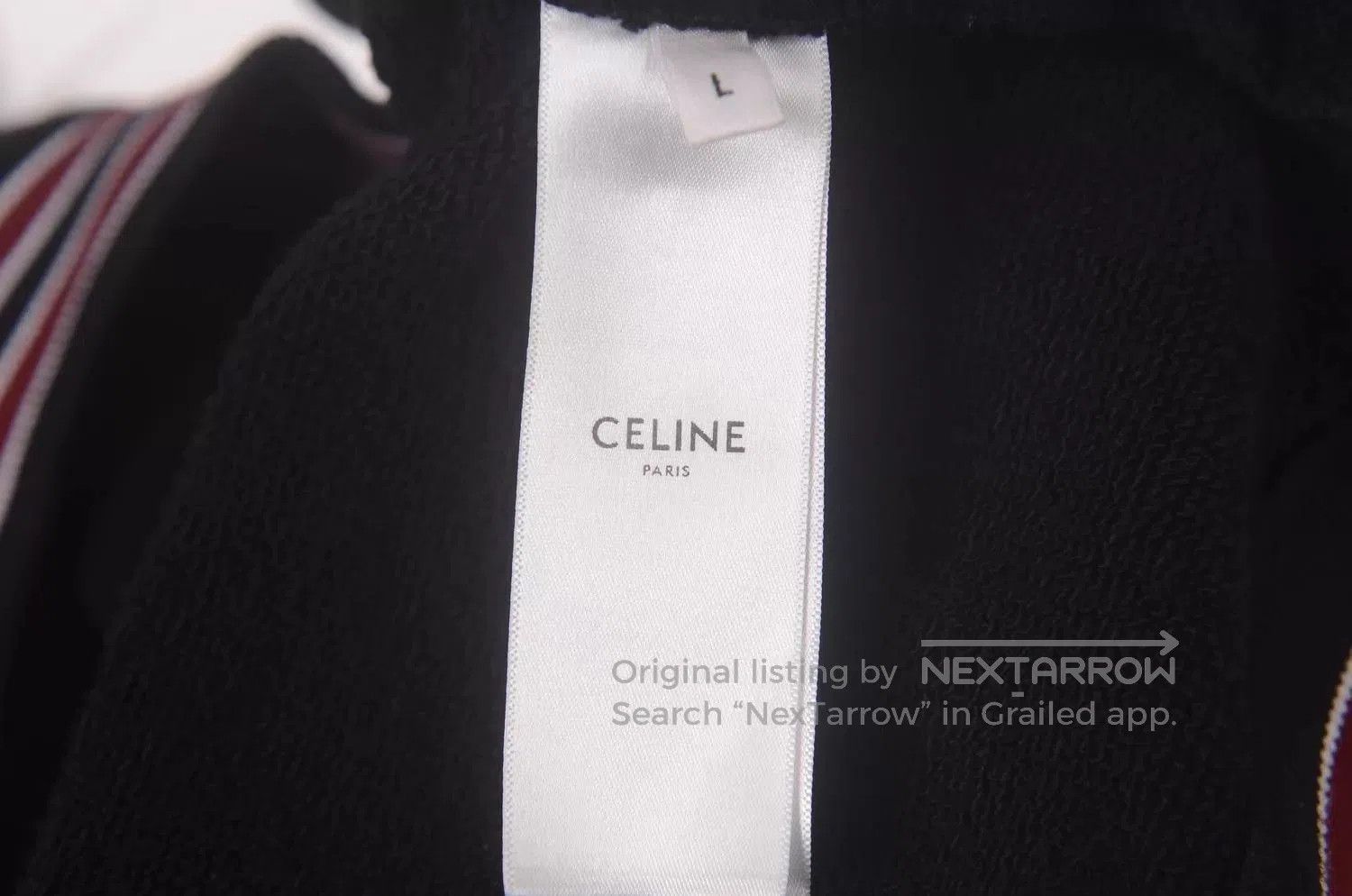 Celine Black Letterman Jacket with Ribbed Trim. Size US L / EU 52-54 / 3 - 6 Thumbnail