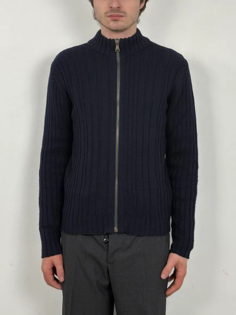 Dolce & Gabbana 2000s Dolce & Gabbana Navy Wool Zip-Up Sweater Size US S / EU 44-46 / 1 - 2 Thumbnail