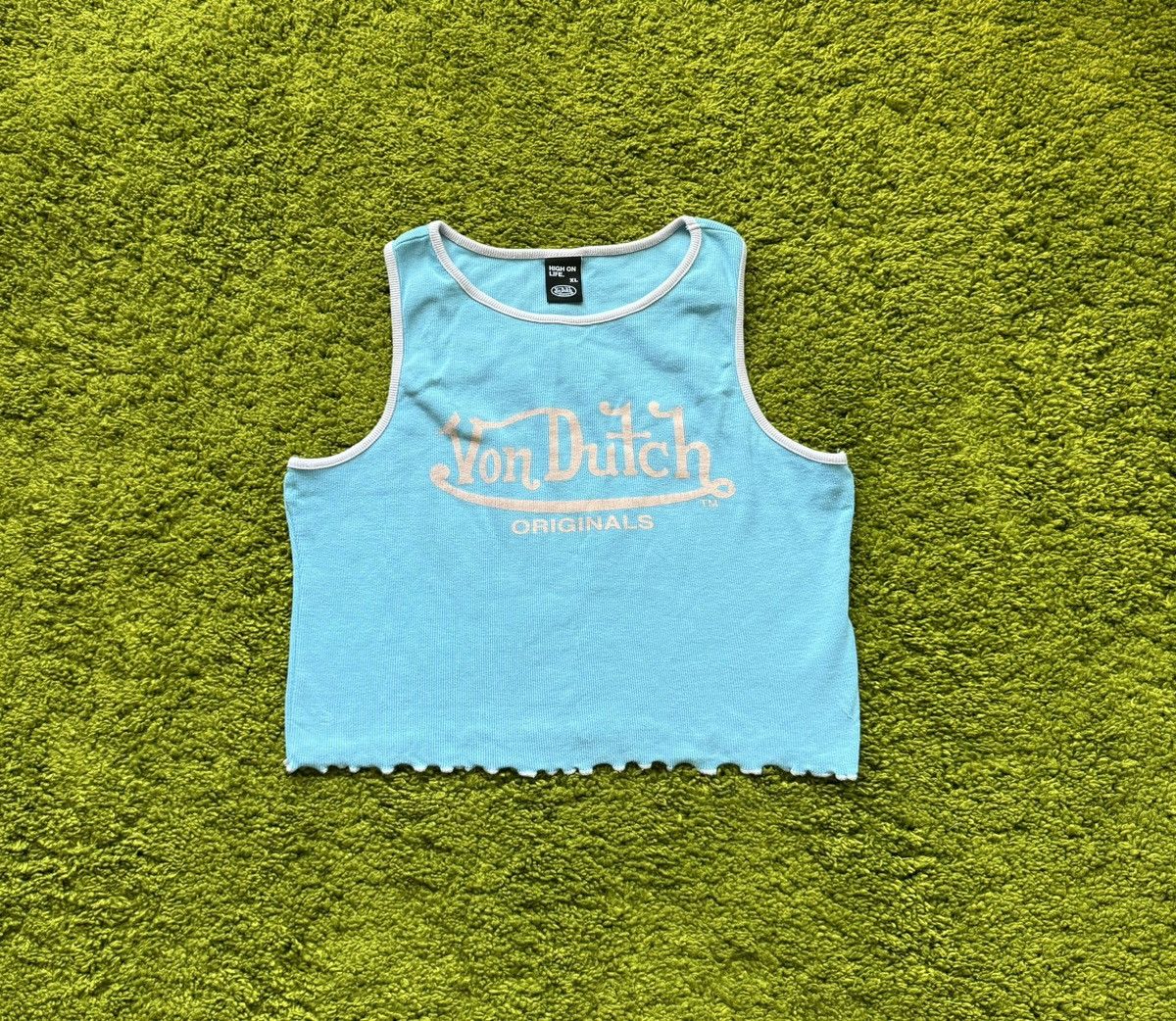 Christian Audigier × Vintage × Von Dutch Von Dutch Y2K vintage ribbed big logo tank top Size XL / US 12-14 / IT 48-50 - 1 Thumbnail