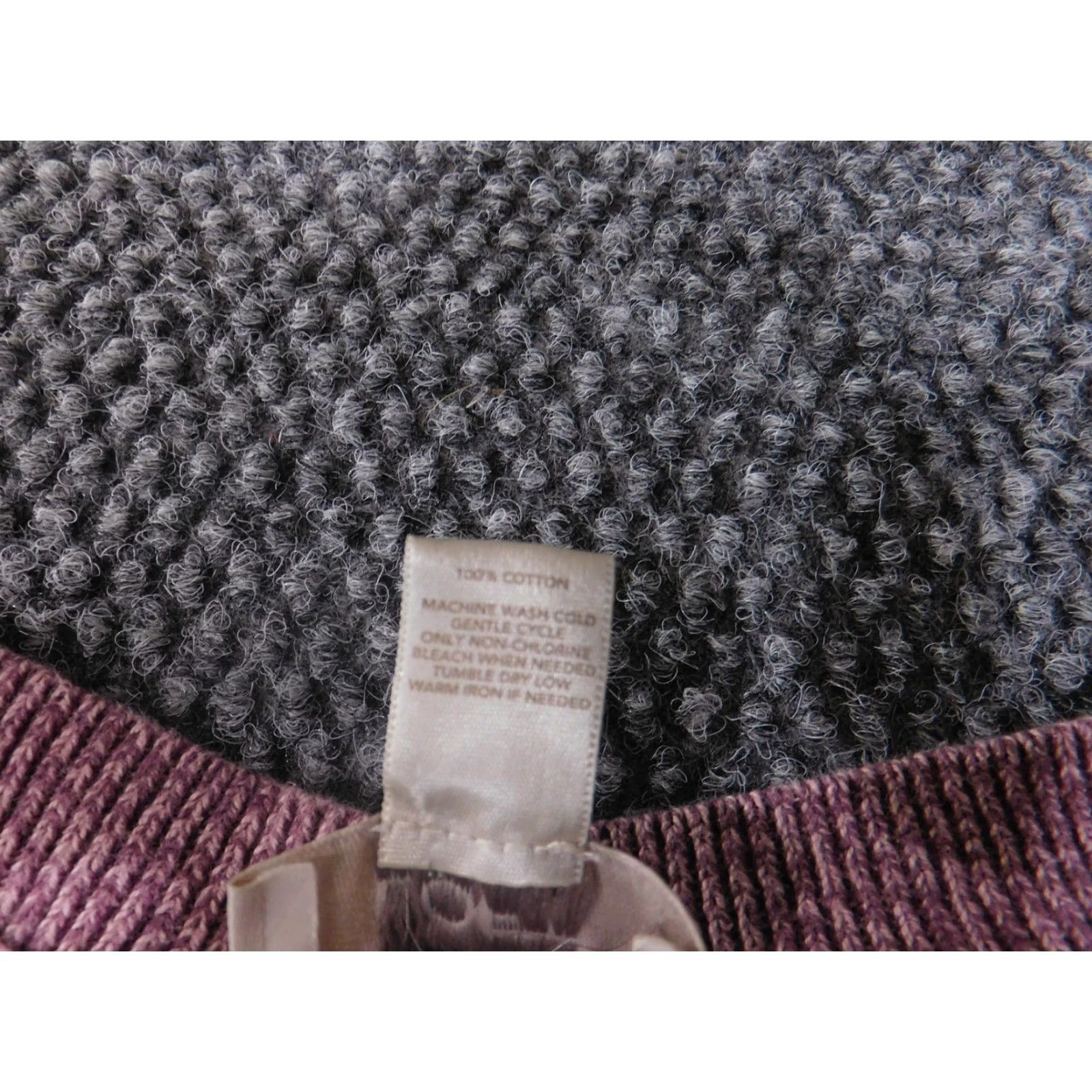 Loft LOFT Sweater Womens XXS Purple Cable Knit Pullover Crewneck Long Sleeve Cotton Size XXS / US 00 / IT 34 - 6 Thumbnail