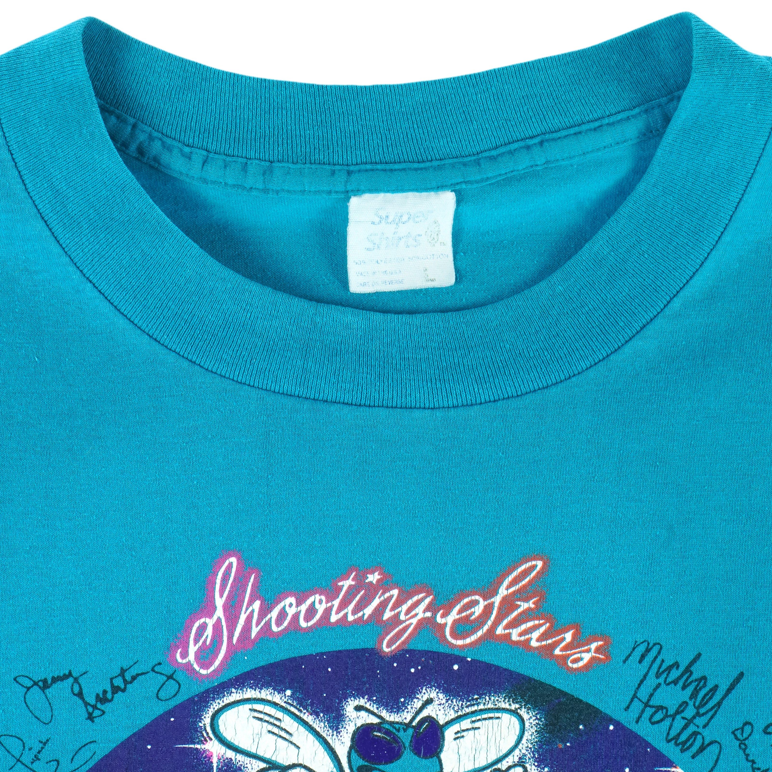 NBA Charlotte Hornets Shooting Stars T-Shirt 1990s Size US L / EU 52-54 / 3 - 4 Thumbnail