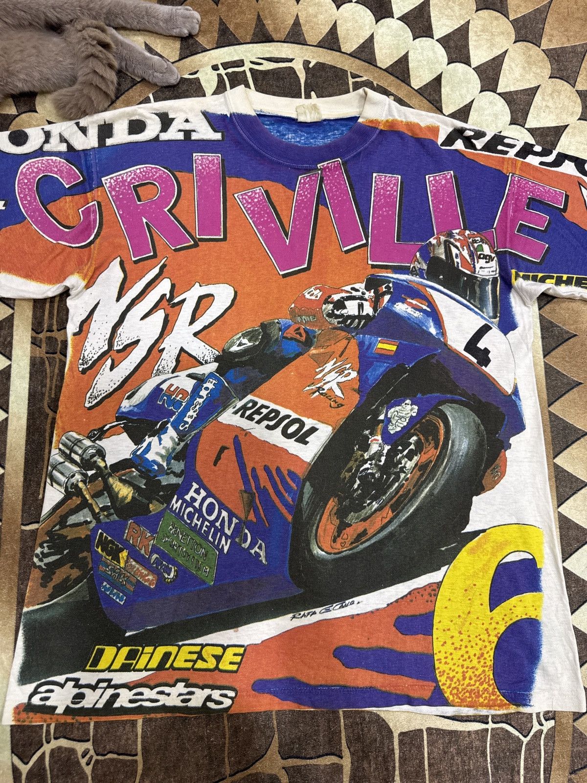 Vintage ‼️Rare Vintage Honda Alex Criville shirt 90s‼️ Size US XL / EU 56 / 4 - 5 Thumbnail