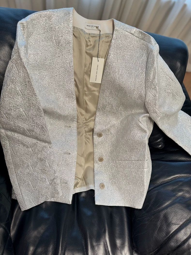 Dries Van Noten dries van noten white jacket Size S / US 4 / IT 40 - 1 Thumbnail