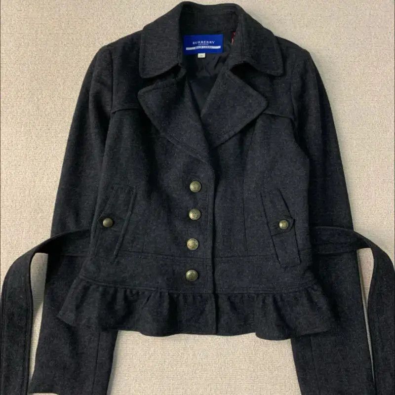 Burberry Burberry Black Wool Blend Short Coat for Women Size S / US 4 / IT 40 - 1 Thumbnail