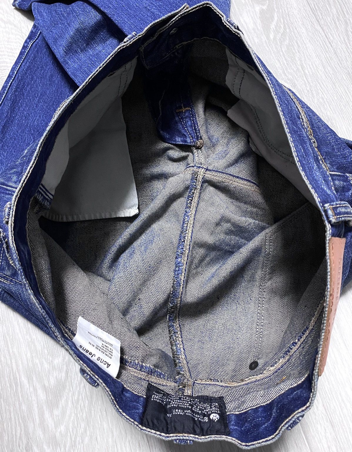 Acne Studios Acne Action Jeans Max Lost&Found Washed Stitched Dyed Jeans Size US 30 / EU 46 - 25 Thumbnail