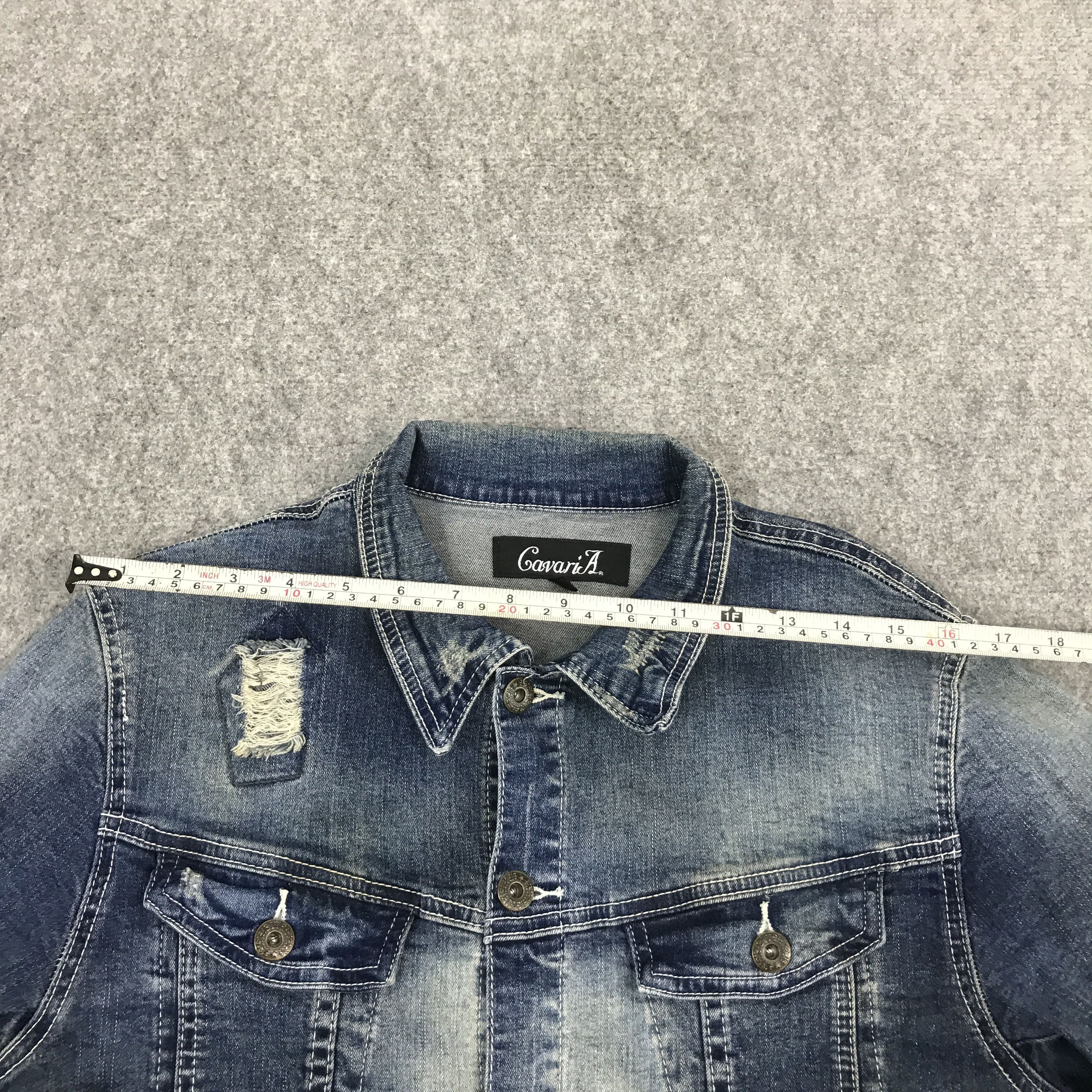 Japanese Brand Gavaria Denim distressed jacket Button Size US L / EU 52-54 / 3 - 8 Thumbnail