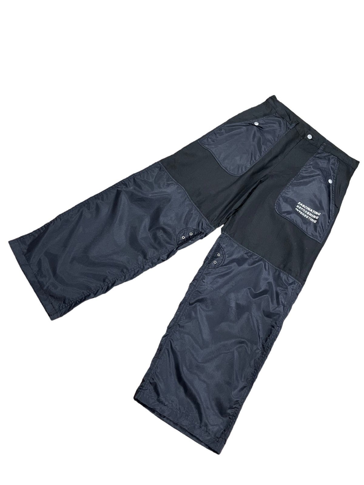 If Six Was Nine Kansai Yamamoto Futuristic Dual Nylon/Cotton Baggy Pants Size US 32 / EU 48 - 3 Thumbnail