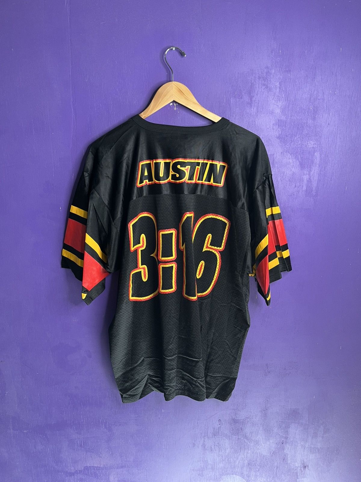 Vintage × WWF Vintage 90s Stone cold Austin 3:16 crossbones logo jersey Size US L / EU 52-54 / 3 - 2 Thumbnail