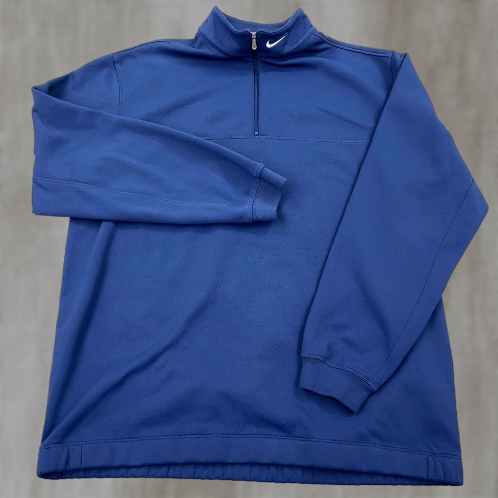 Nike Nike Golf Sweater Men Large Blue Pullover Quarter Zip Performance Sweatshirt Size US L / EU 52-54 / 3 - 1 Thumbnail