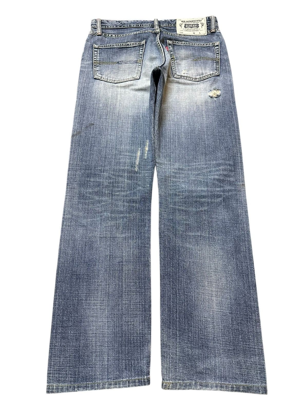 Japanese Brand Vintage Japanese Brand Faded Wash Distressed Loose Jeans Size US 32 / EU 48 - 2 Thumbnail