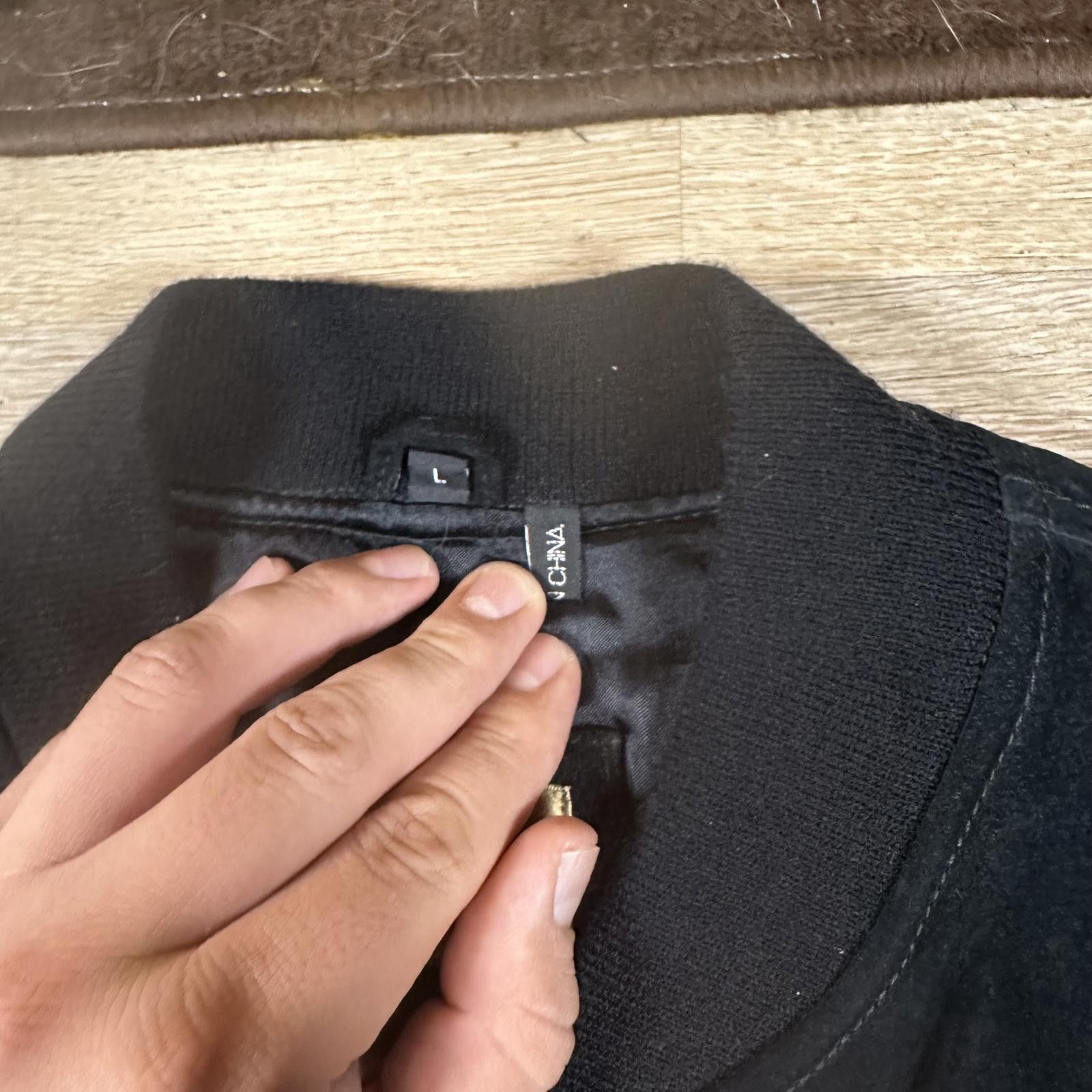 Other Rage by Mirage Men's Bomber Jacket Large Black Leather Suede Size US L / EU 52-54 / 3 - 5 Thumbnail