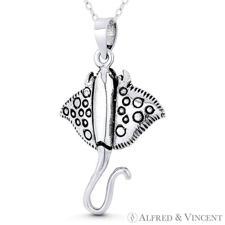 Other Stingray Ocean Sealife Charm Oxidized Pendant Size ONE SIZE - 1 Preview