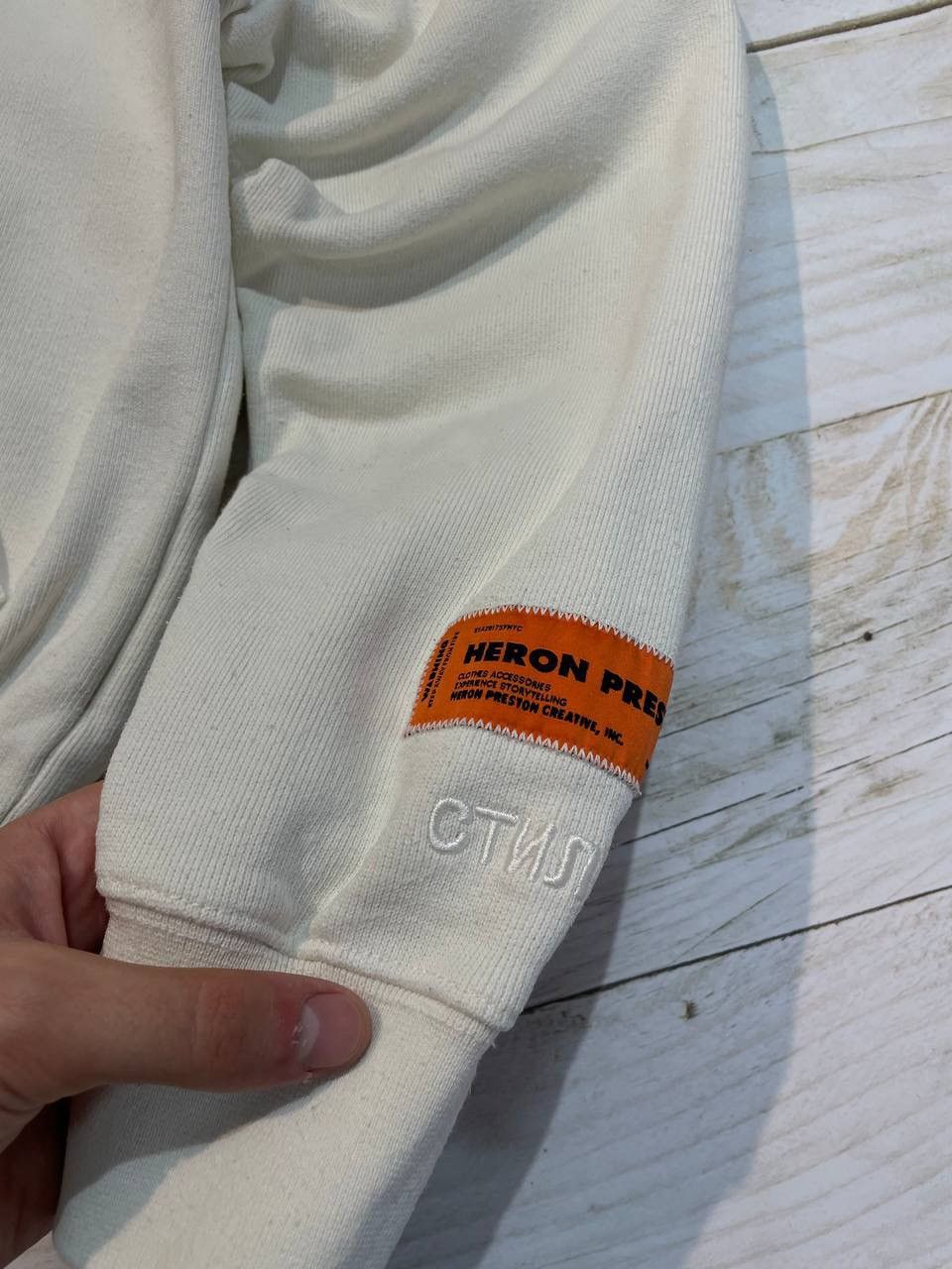 Heron Preston Heron Preston Ctnmb Hoodie Logo Print Drawstring Size US XS / EU 42 / 0 - 10 Thumbnail