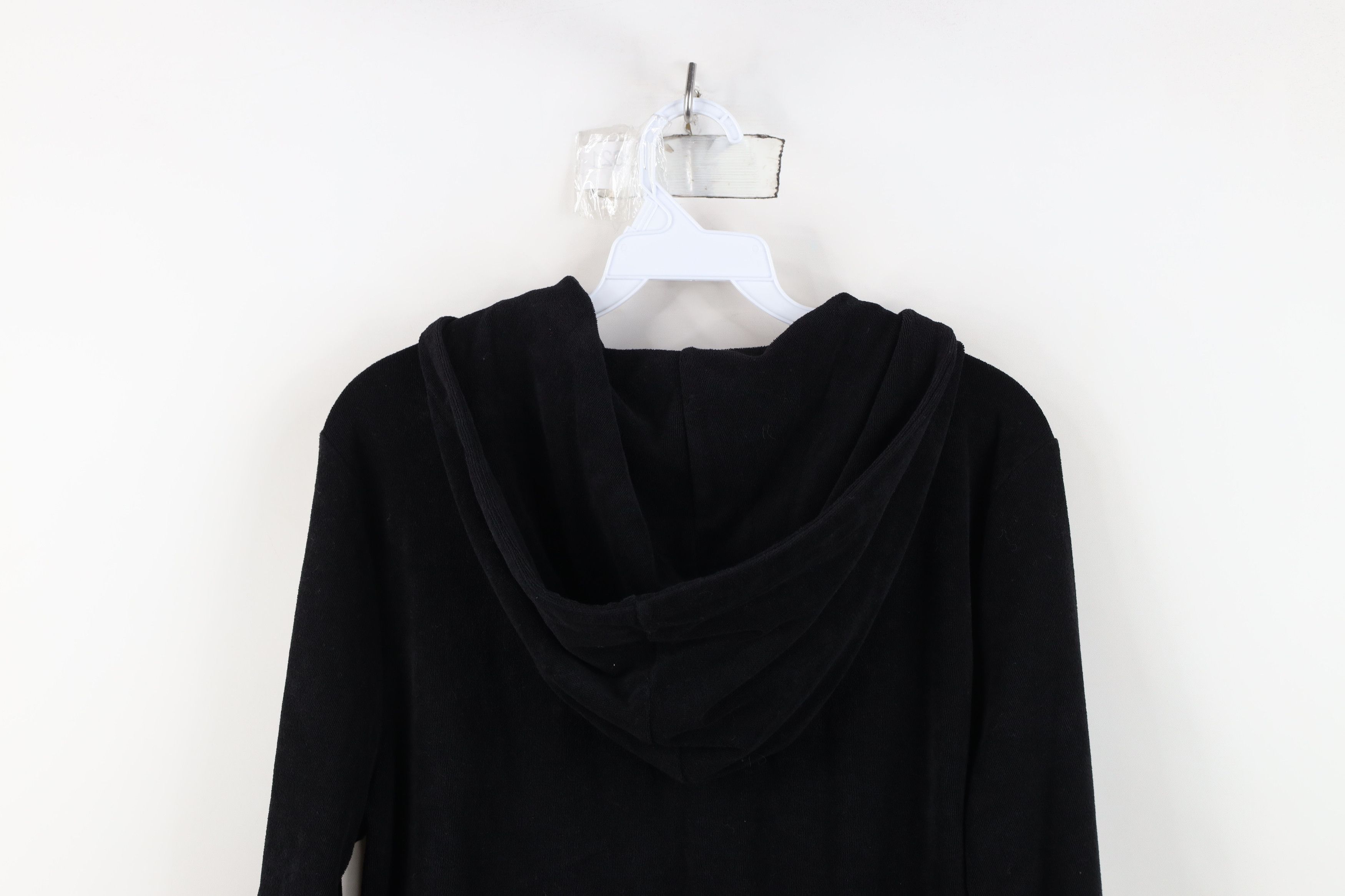 Juicy Couture Vintage Y2K Juicy Couture Babydoll Terry Cloth Hoodie Black Size L / US 10 / IT 46 - 13 Thumbnail