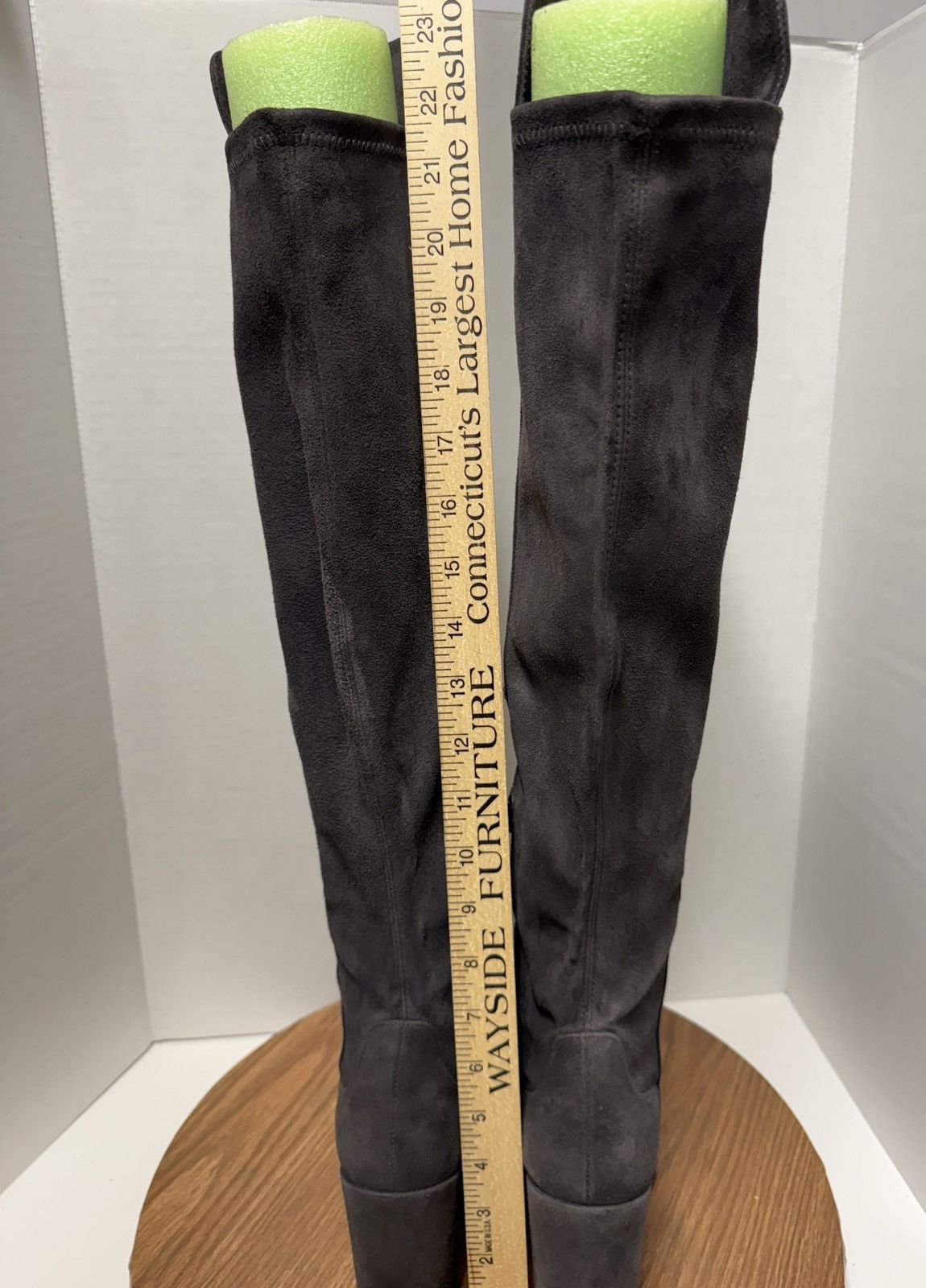 Stuart Weitzman Stuart Weitzman AllJill Anthracite Suede Over the Knee Boot Size US 8 / IT 38 - 5 Thumbnail