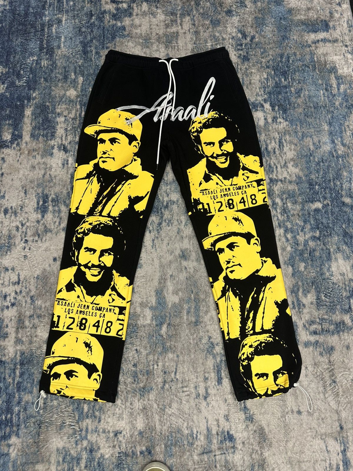Asaali Cartel Sweatpants Yellow Black FW22
