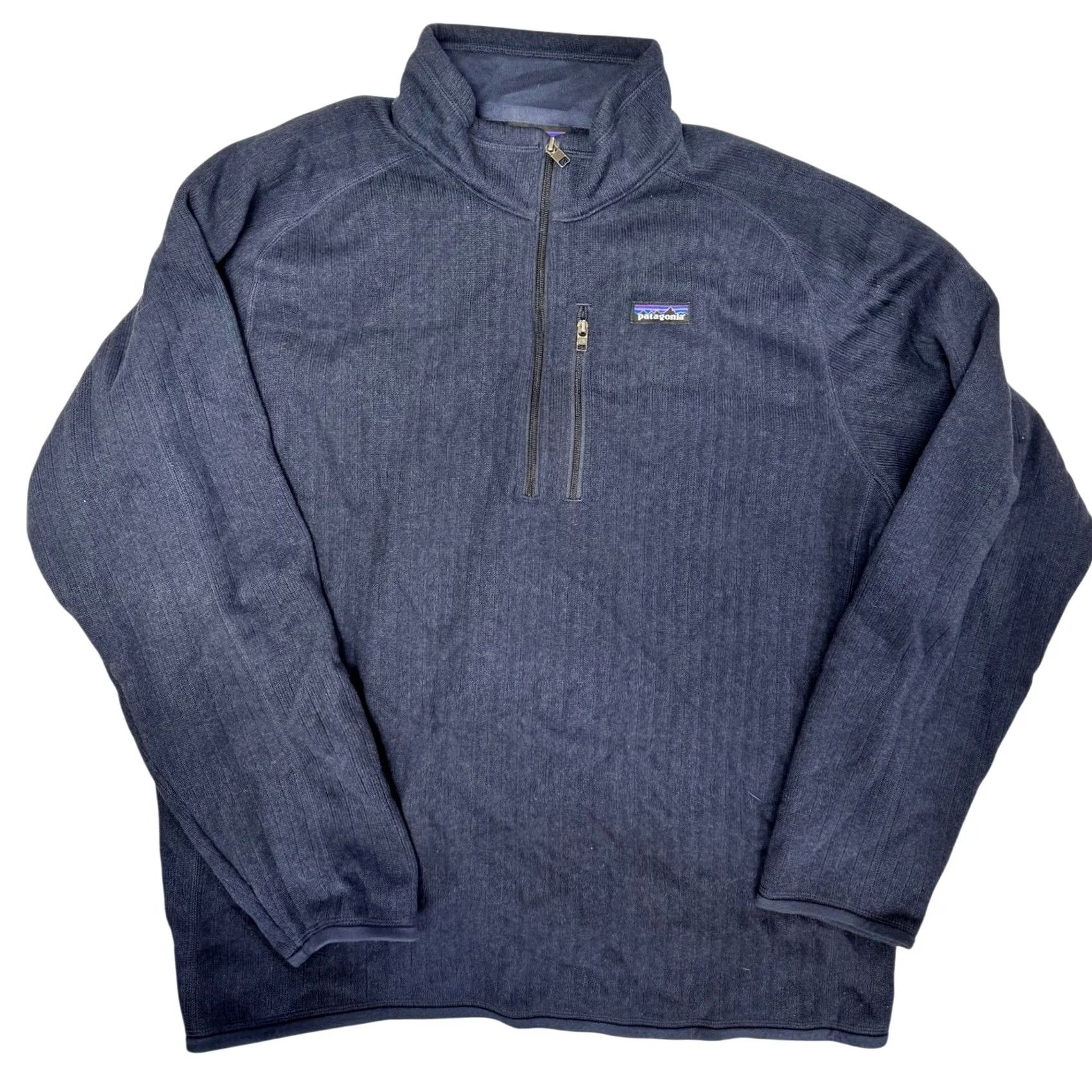 Patagonia Patagonia Better Sweater 1/4 Zip Fleece Navy Blue XXL Sweatshirt Pullover Mens Rib Knit Regular Sleeve Long Sleeve Mock Neck Zip Pocket 100% Polyester Size US XXL / EU 58 / 5 - 2 Thumbnail
