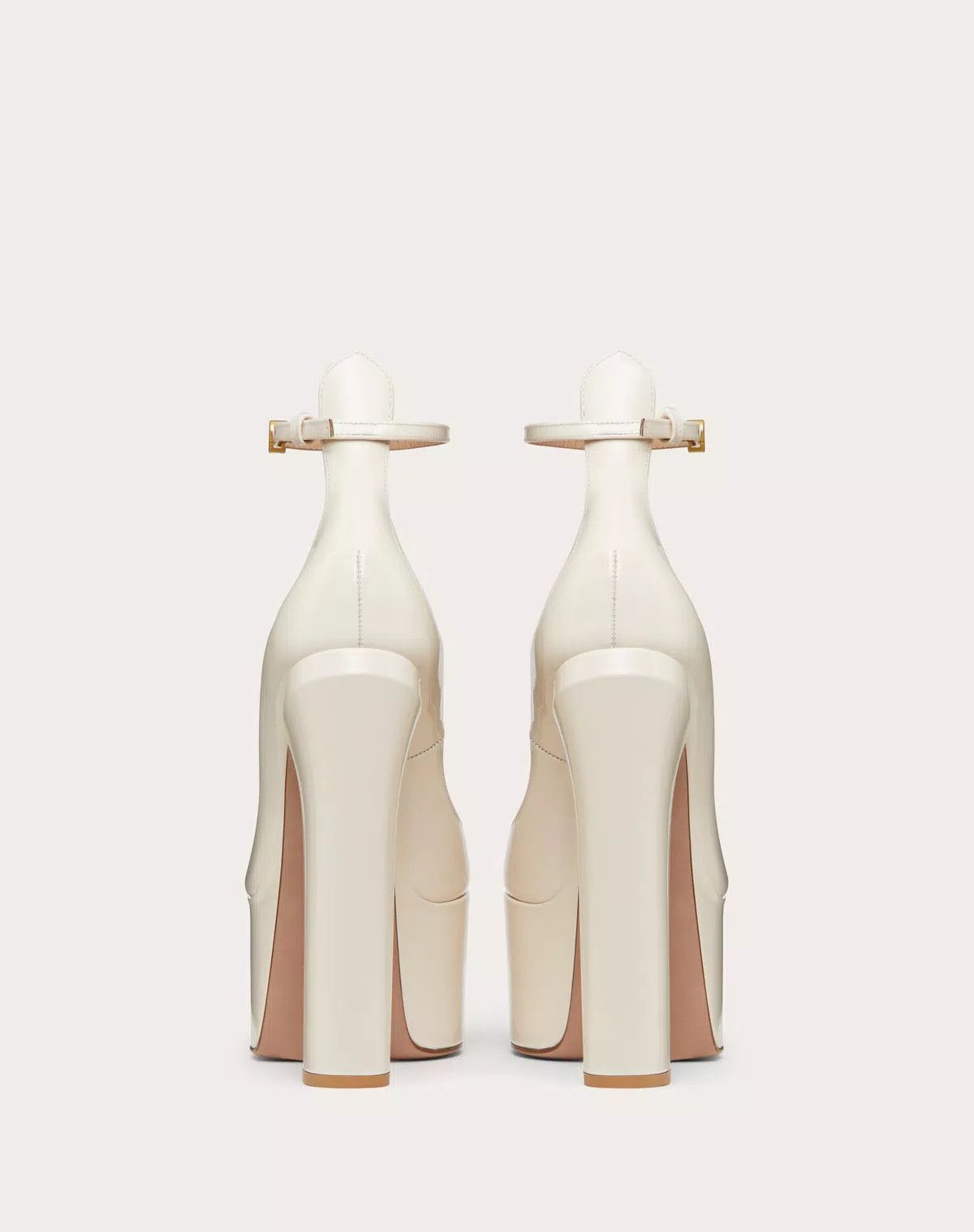 Valentino o1s1wg110625 Tan Go Platform Pump In Patent Leather in White Size US 7.5 / IT 37.5 - 3 Thumbnail