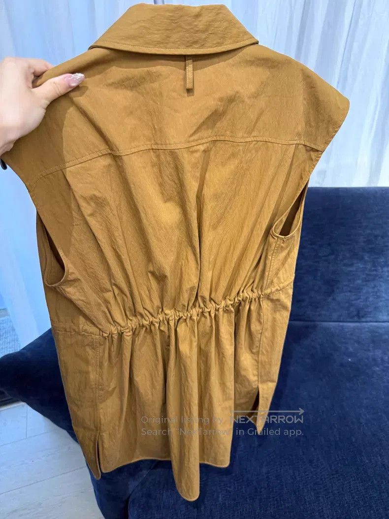 Hermes Hermes Sleeveless drawstring fitted shirt - cotton Size XS / US 0-2 / IT 36-38 - 2 Thumbnail