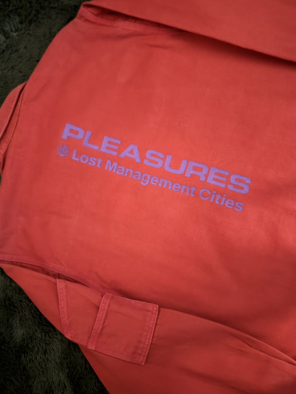 Pleasures [1] PLEASURES x LMC Denim Shirt Jacket – Orange Size US XL / EU 56 / 4 - 10 Thumbnail
