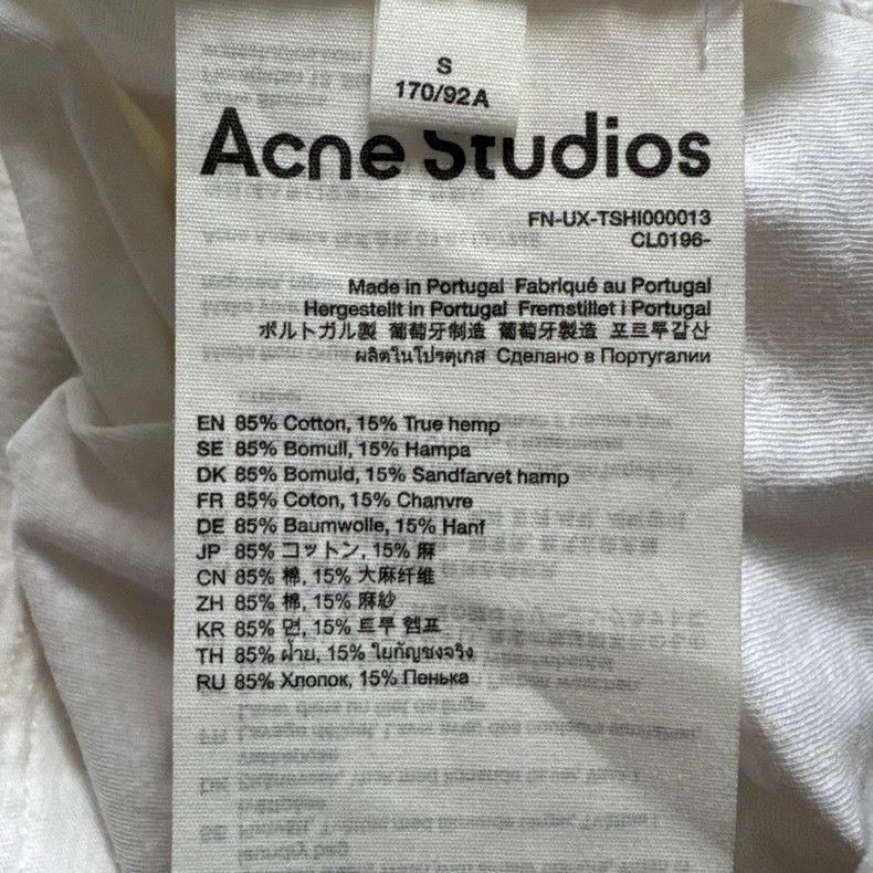 Acne Studios Acne Studios White lettered short-sleeved shirt Size S / US 4 / IT 40 - 5 Thumbnail