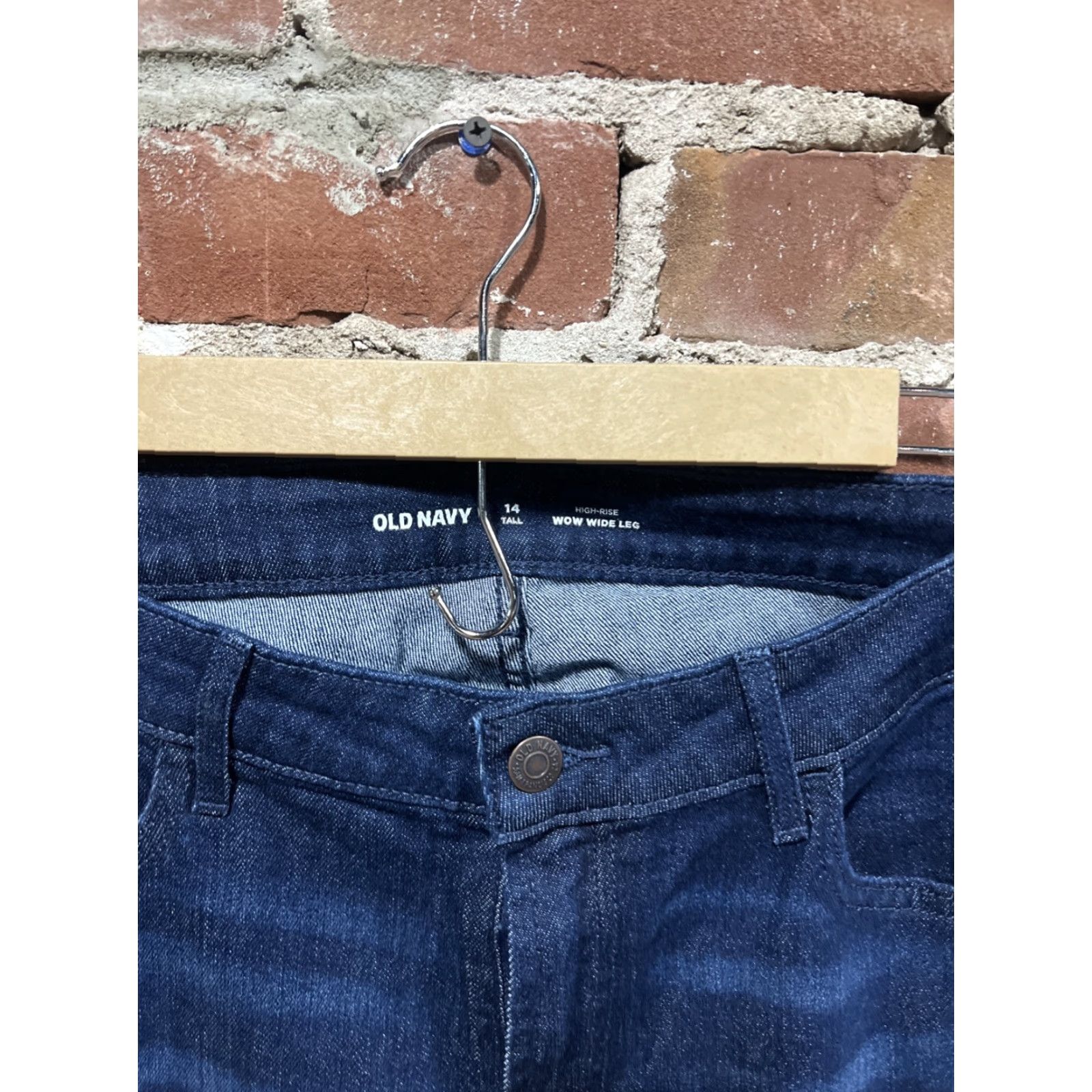 Old Navy NWT Old Navy Women Tall Jeans River Denim High Rise Wide Leg 14T 5-Pocket Stretch Size 36" / US 14 / IT 50 - 2 Thumbnail