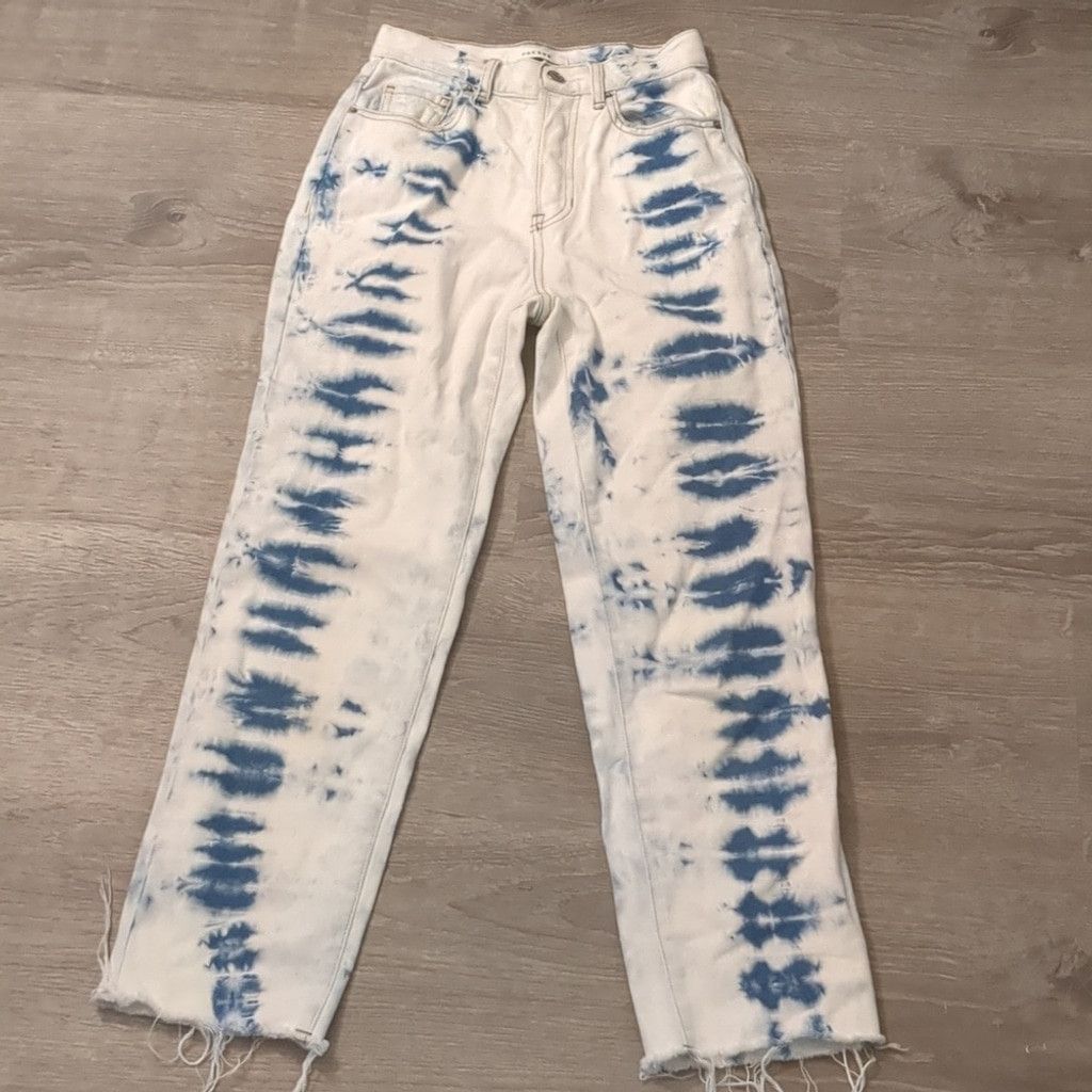Pacsun PacSun Tie Dye High Waisted Straight Leg Jeans size 23 Size 23" - 1 Thumbnail