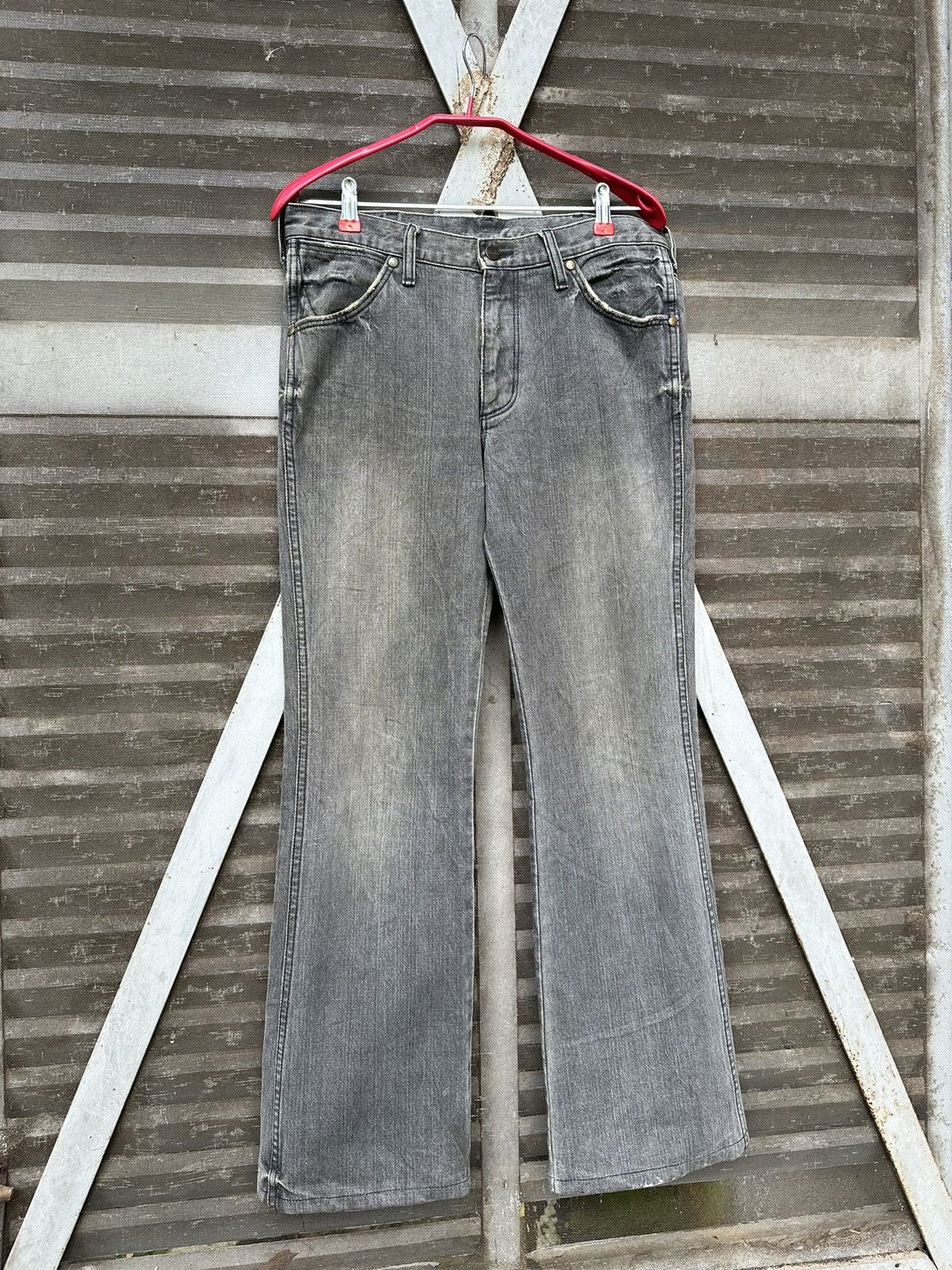 Wrangler 👹Vintage Wrangler Bootcut Grey Jeans Size US 30 / EU 46 - 8 Thumbnail