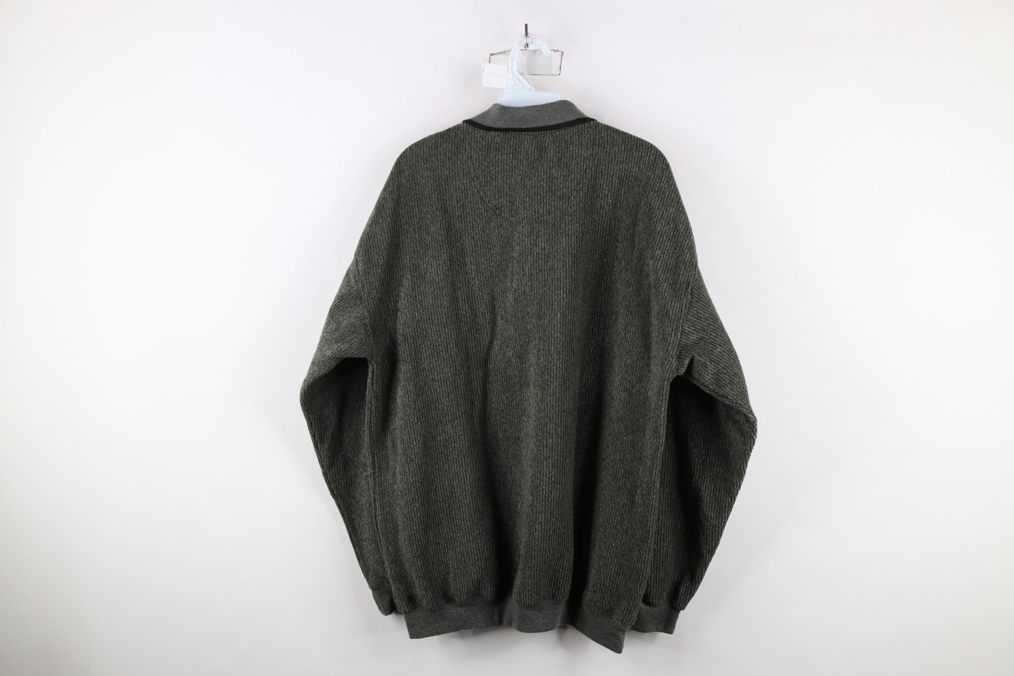 Vintage Vintage 90s Streetwear Fleece Collared Pullover Sweater Size US L / EU 52-54 / 3 - 8 Thumbnail