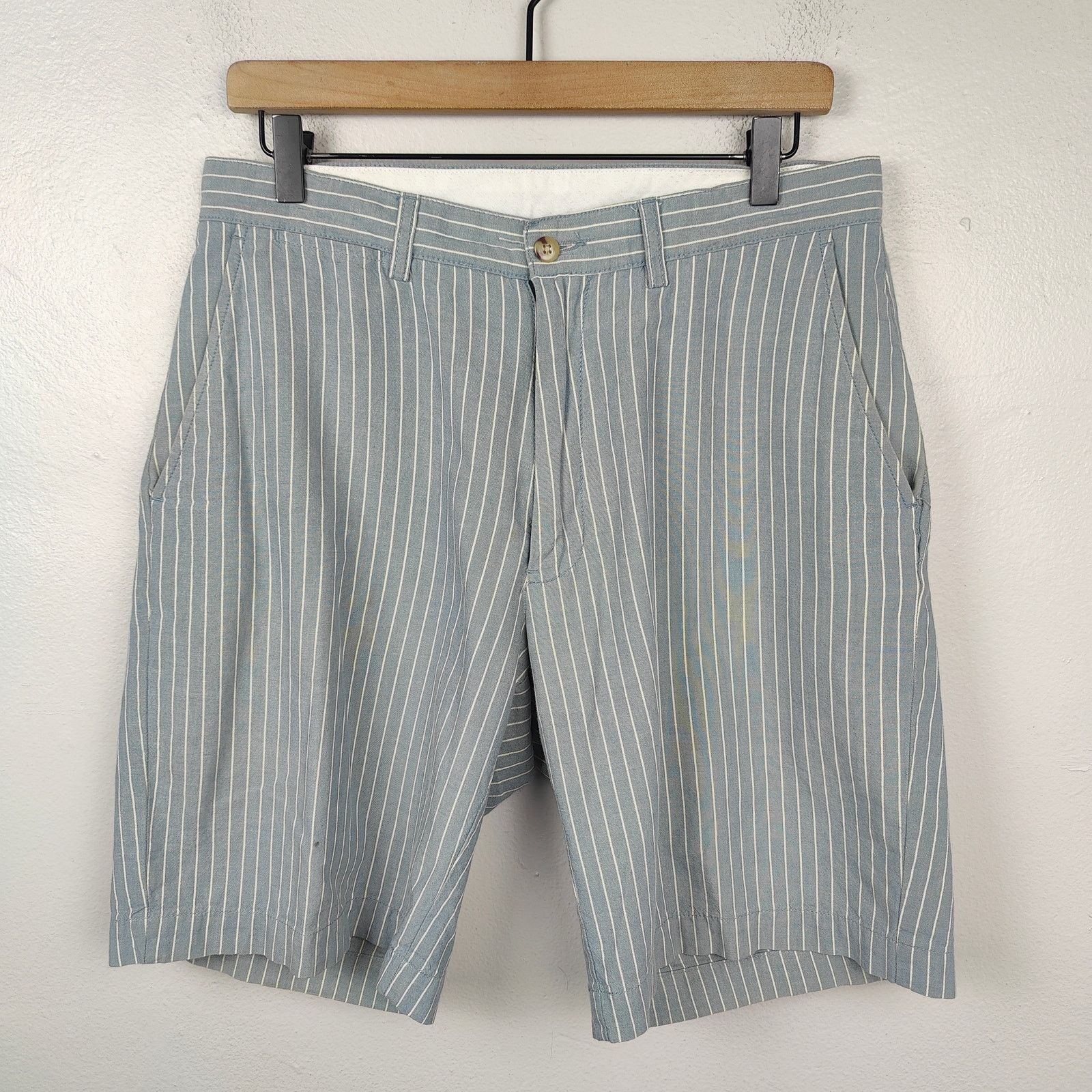 Polo Ralph Lauren Vintage Polo Ralph Lauren Prospect Shorts Mens 31 Blue White Size US 31 - 1 Thumbnail