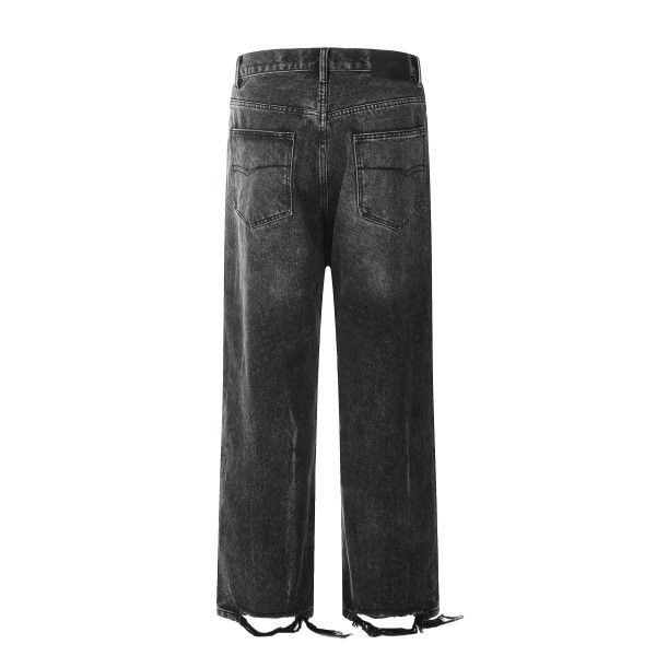 Japanese Brand × Jean Vintage washed distressed loose cargo ripped straight jeans Size US 32 / EU 48 - 2 Thumbnail