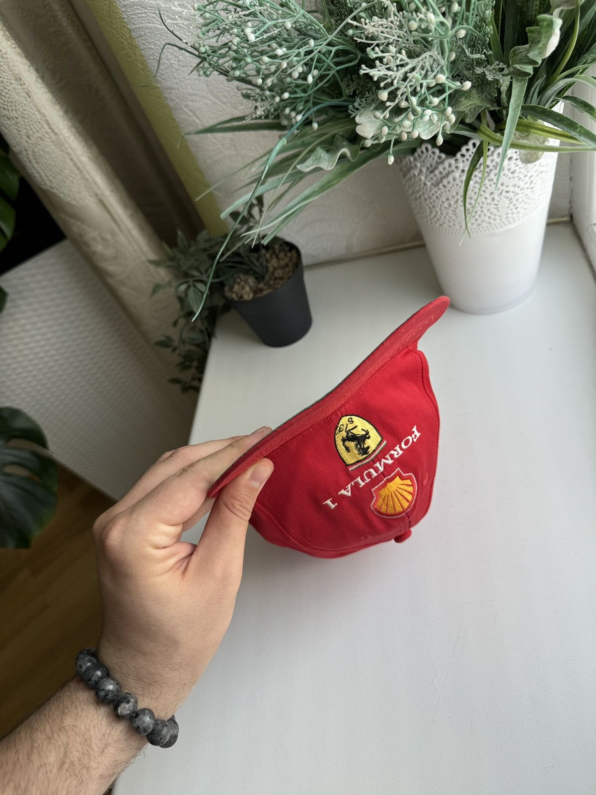 Ferrari Vintage 90s Ferrari Shell Formula 1 Cap Red Size ONE SIZE - 13 Thumbnail