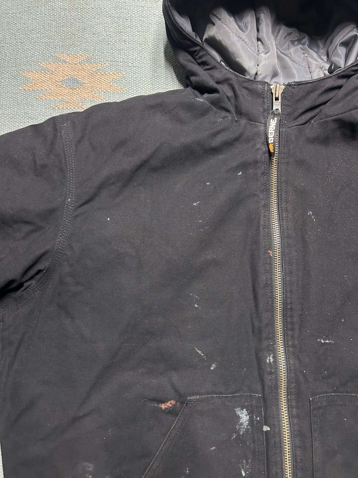 Vintage Vtg Berne hooded work jacket canvas carhartt distressed XXL Size US XXL / EU 58 / 5 - 4 Thumbnail