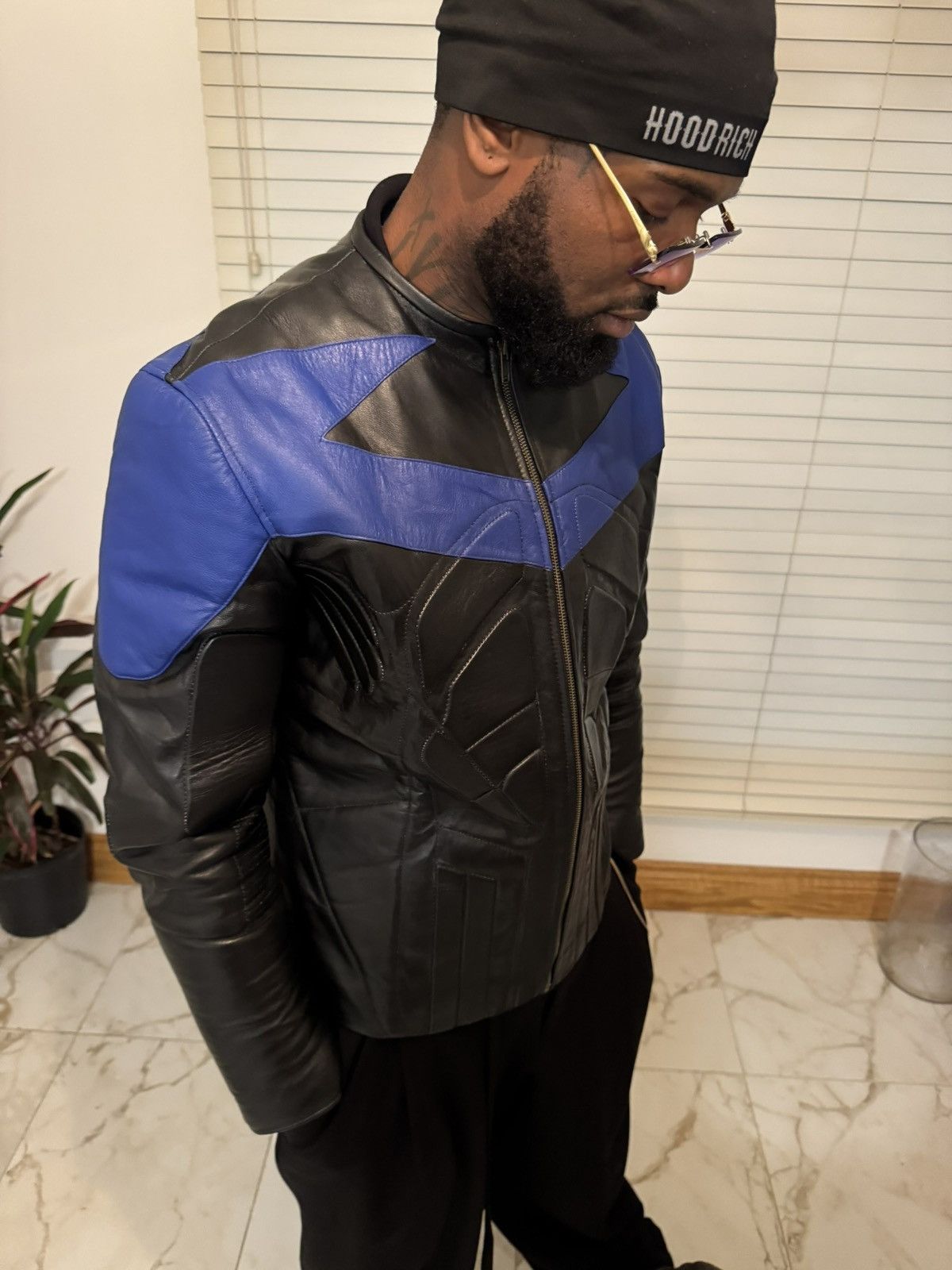 Genuine Leather Vintage Night-wing Batman Black Leather Motorcycle Jacket Size US L / EU 52-54 / 3 - 13 Thumbnail