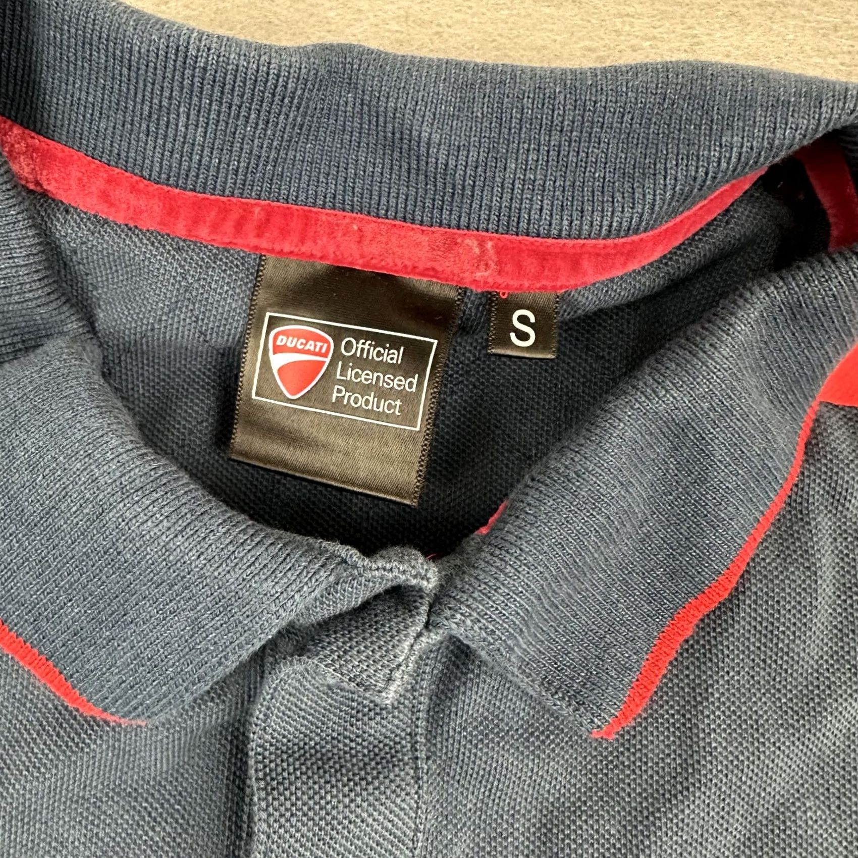 Vintage Ducati Polo Shirt Mens Small Blue Solid Logo Embroidered Short Sleeve Button Collar Polo Shirt Racing Motorcycle 90s? Size US S / EU 44-46 / 1 - 7 Thumbnail