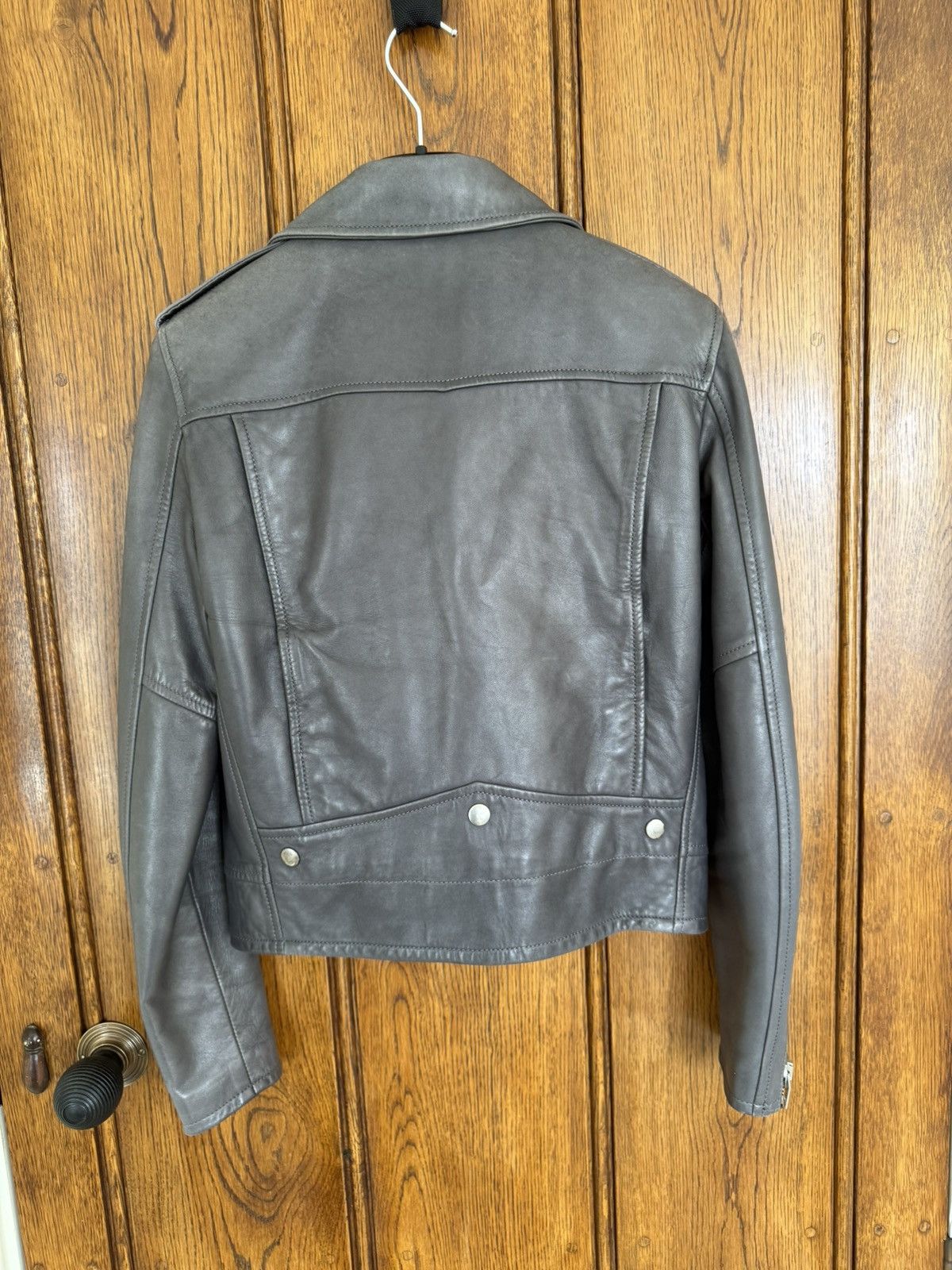 Saint Laurent Paris SS15 Saint Laurent L01 gray biker leather jacket Hedi FR38 Size S / US 4 / IT 40 - 11 Thumbnail
