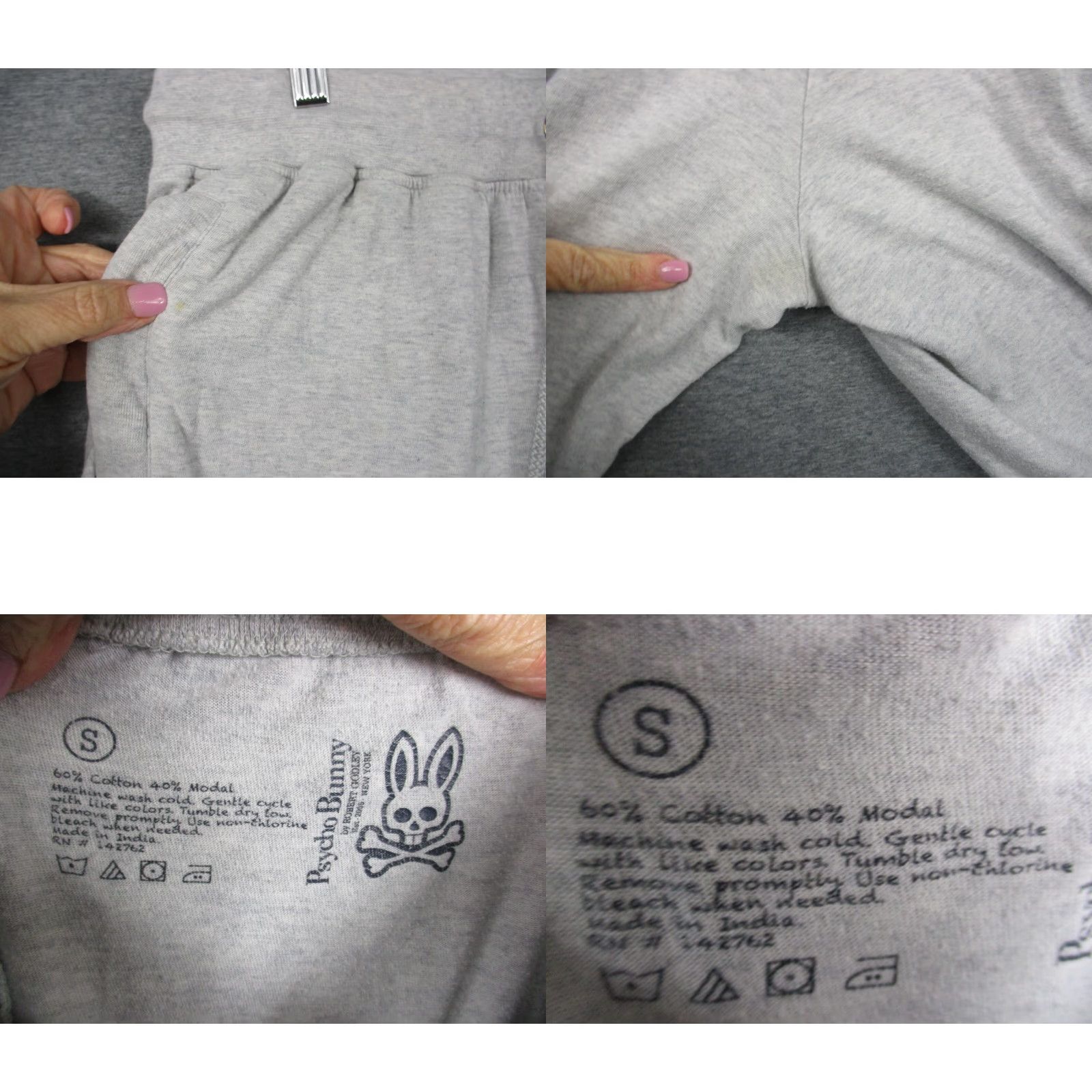 Psycho Bunny Psycho Bunny Sweatpants Mens Small Joggers Big Bunny Logo Cotton Blend Size US 29 - 8 Thumbnail