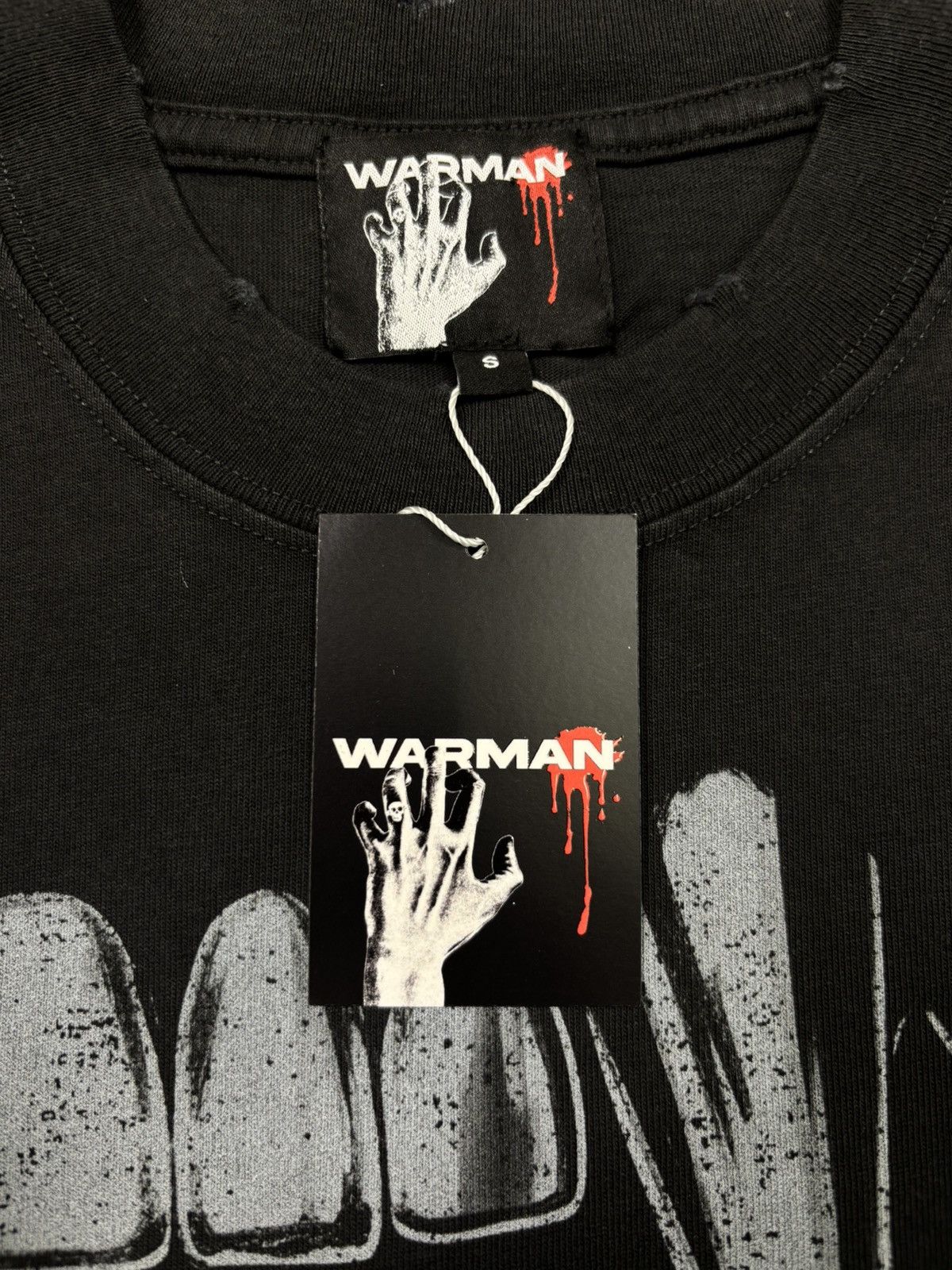 Vintage Warman Metalic Teeth Grapic T-Shirt, Washed Black Size US S / EU 44-46 / 1 - 8 Thumbnail