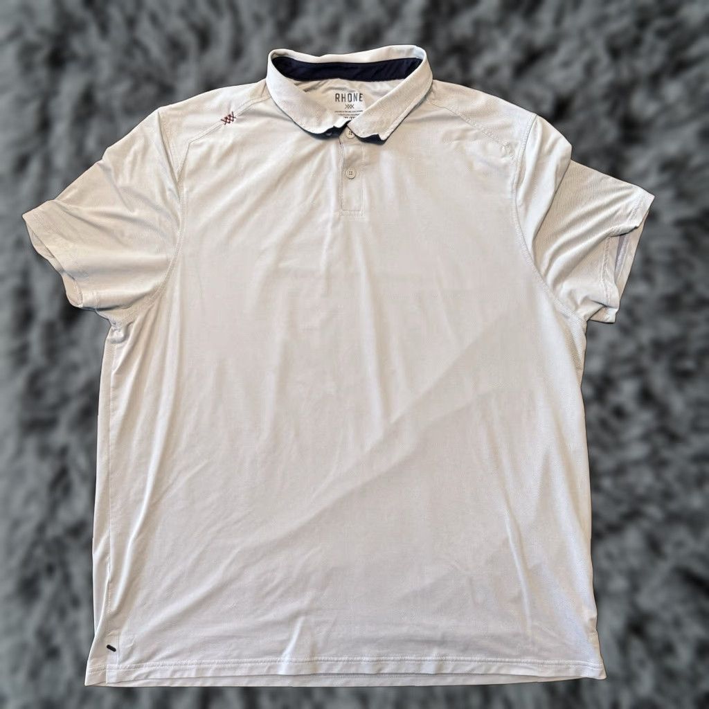 Rhone Rhone Commuter Polo Shirt Stretch Moisture Wicking Mens Size XXL Blue Micro Dot Polo Shirt Size US XXL / EU 58 / 5 - 1 Thumbnail