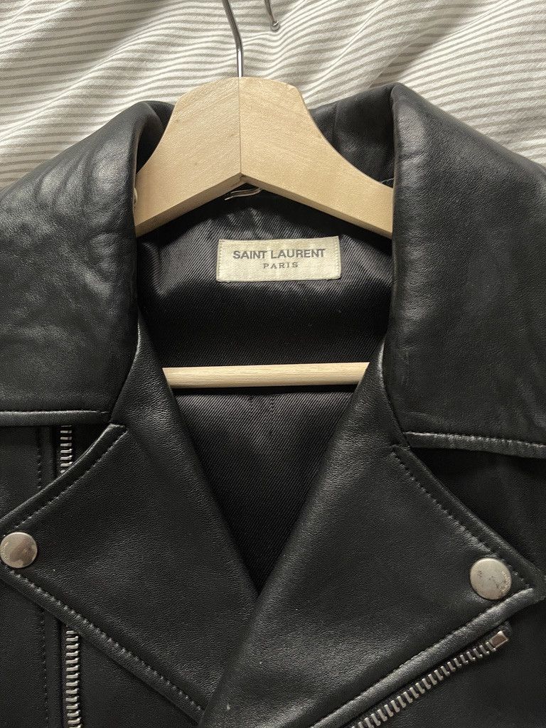 Hedi Slimane × Saint Laurent Paris Saint Laurent SS15 L01 Lamb Leather Perfecto Biker Jacket Size US S / EU 44-46 / 1 - 2 Thumbnail