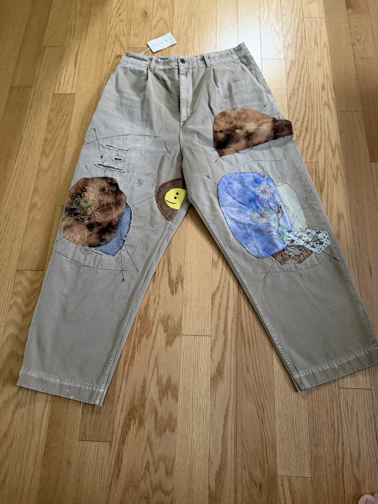 Kapital Kapital KATSURAGI COTTON HIGH WAIST PANTS GYPSY PATCH REMAKE Size US 32 / EU 48 - 6 Thumbnail