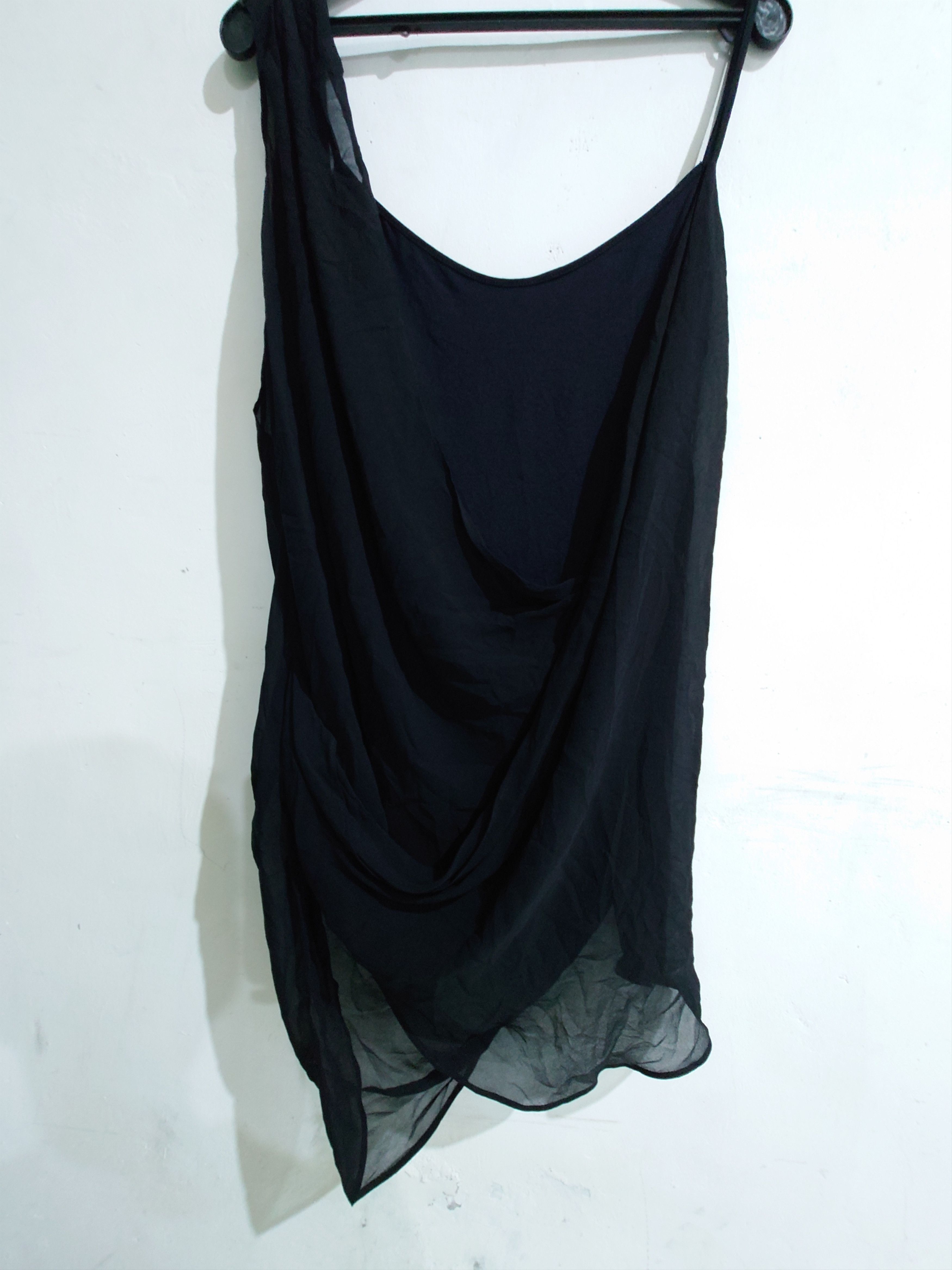 Image of Helmut Lang Draped Top in Black, Women's (Size Small)