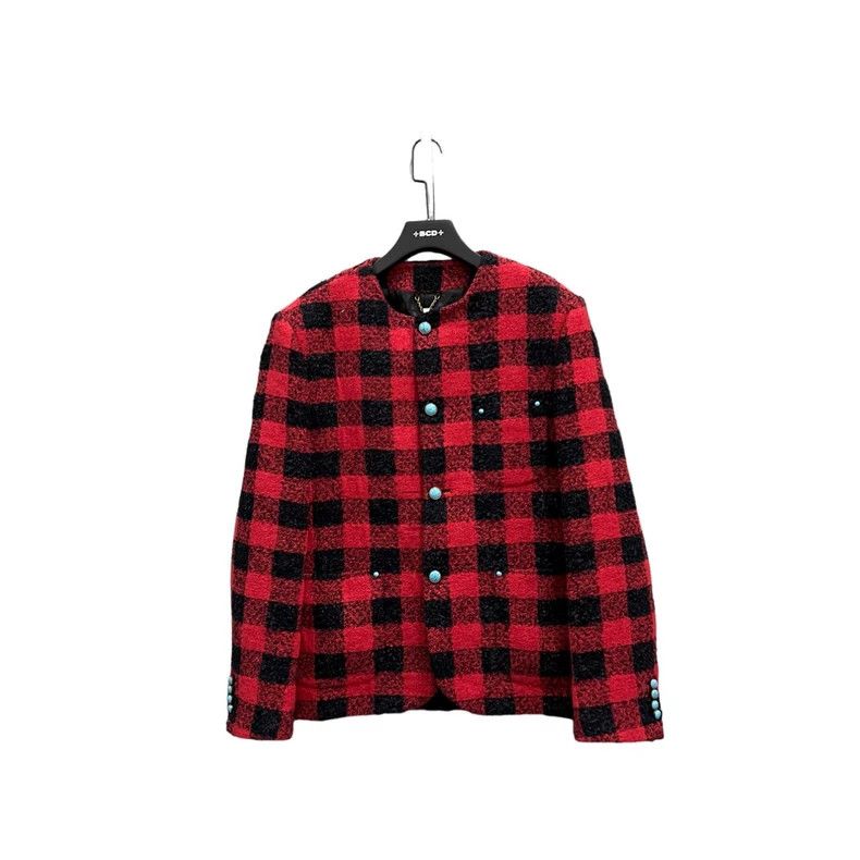 Louis Vuitton Louis Vuitton Black and red plaid single-breasted jacket 2 Size US L / EU 52-54 / 3 - 1 Thumbnail