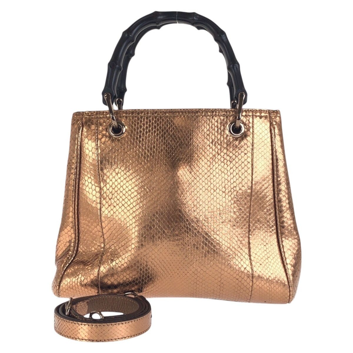 Gucci Gucci Gucci Bamboo Shopper Small Python 2way bag Leather Tote Bag 336032 DUTY FREE for USA Size ONE SIZE - 1 Thumbnail