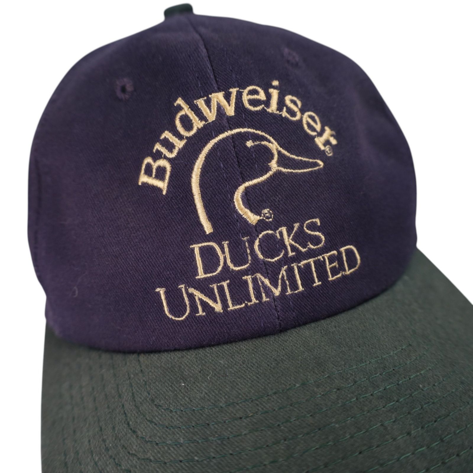 Budweiser × Vintage Vintage Budweiser x Ducks Unlimited Spellout Snapback Hat Size ONE SIZE - 3 Thumbnail