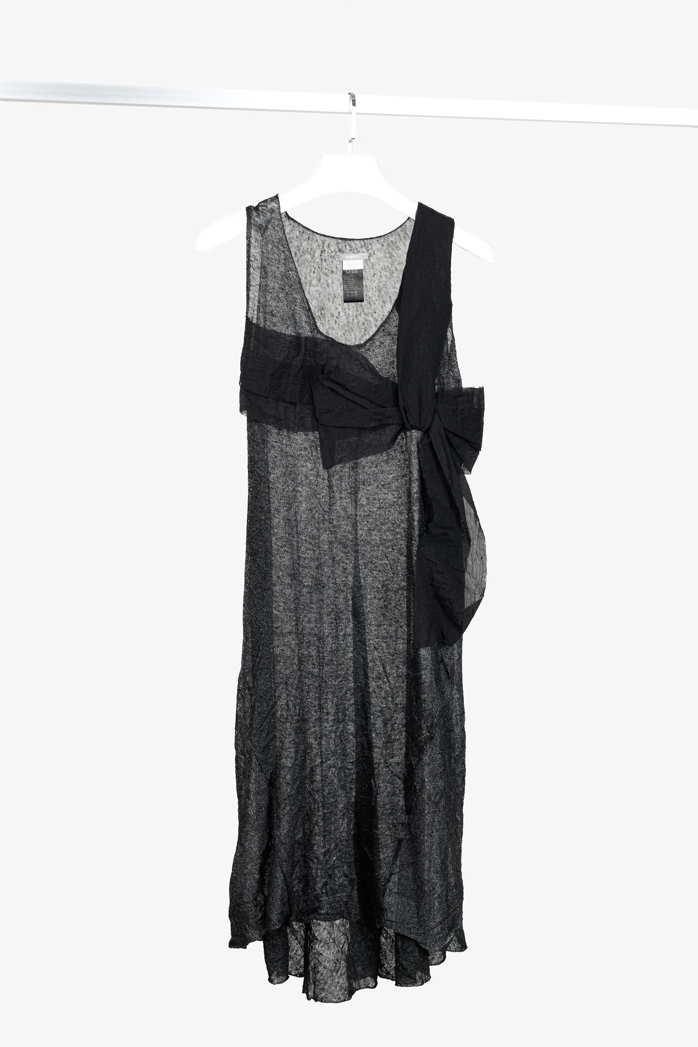 Other Crea Concept Bow-Trim Bodice Silver Metallic Knit Dress Size XL / US 12-14 / IT 48-50 - 1 Thumbnail