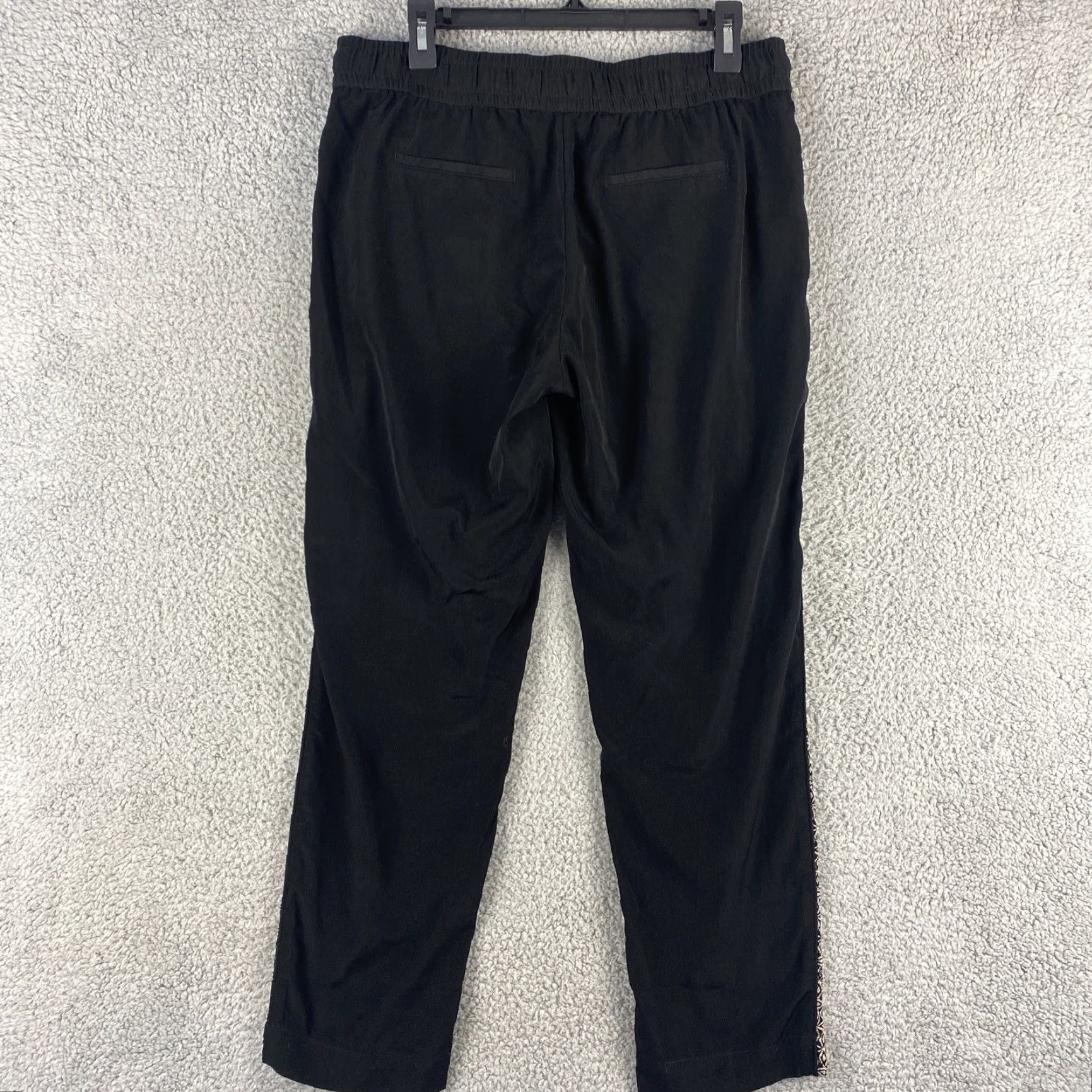 Banana Republic BANANA REPUBLIC Women's Drawstring Pant M Regular Black Beige Light Casual Pants Size 32" / US 10 / IT 46 - 7 Thumbnail