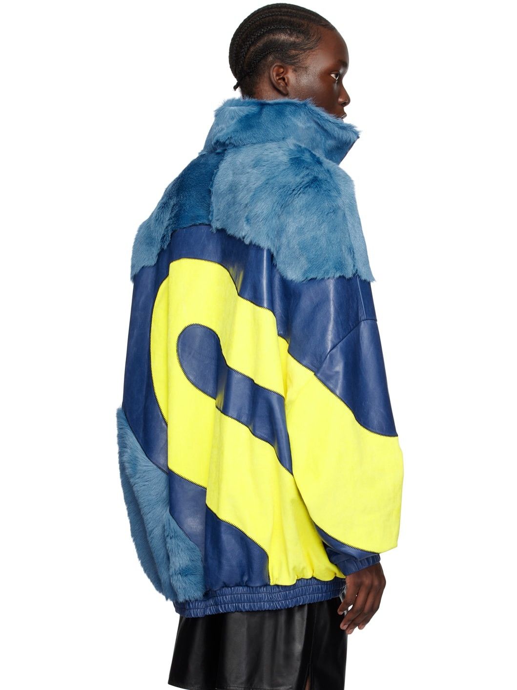 Marni o1srvl11e0724 Paneled Jacket in Blue Size US XS / EU 42 / 0 - 4 Thumbnail