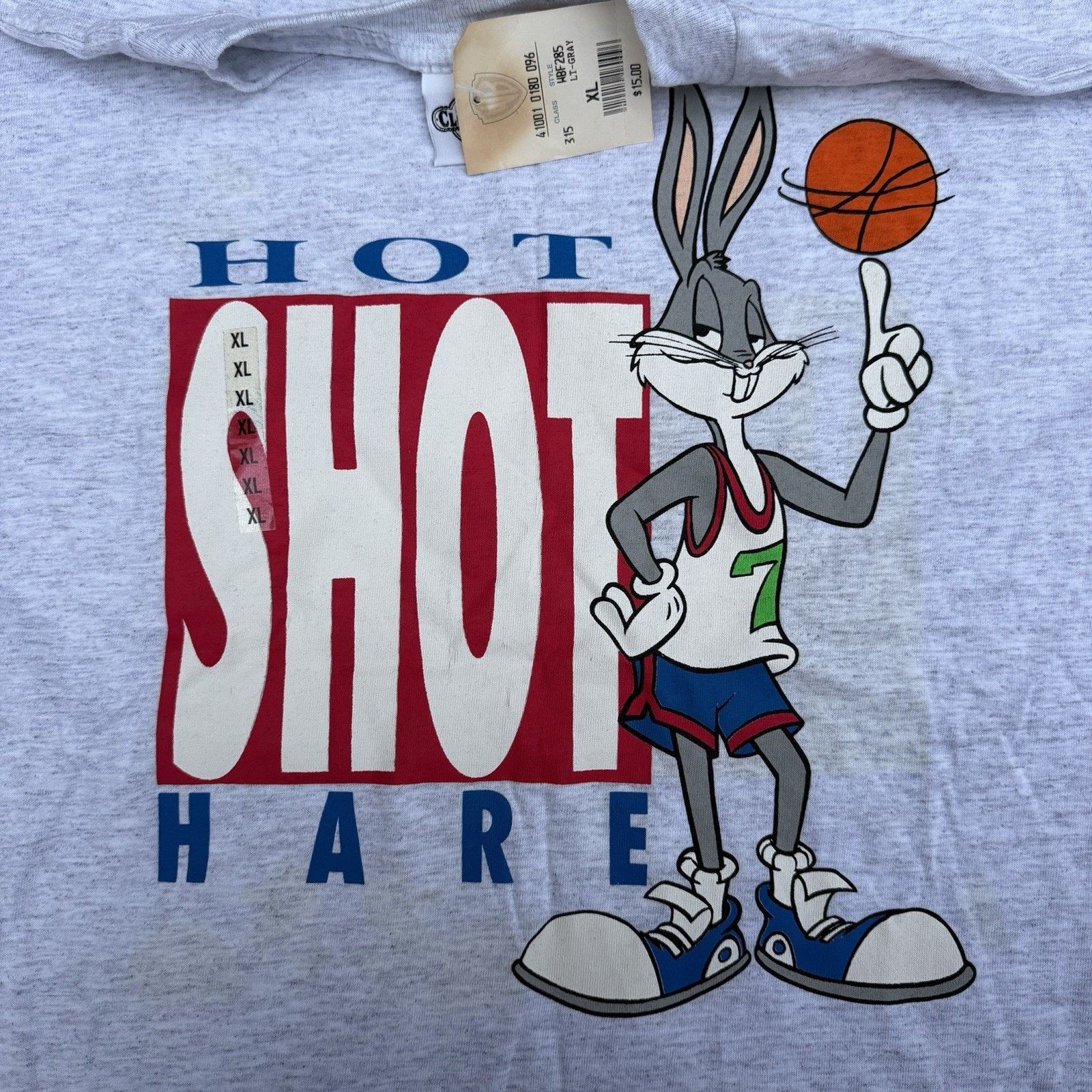 Vintage × Warner Bros Vintage 90s Looney Tunes Space Jam Bugs Bunny Jordan Tee Size US XL / EU 56 / 4 - 1 Thumbnail